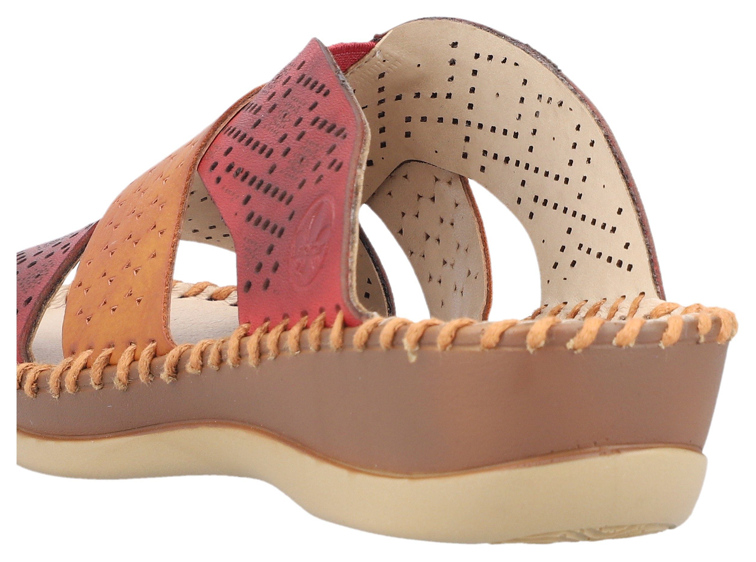 Rieker Slippers sleehak, zomerschoen, slippers met zachte leren binnenzool