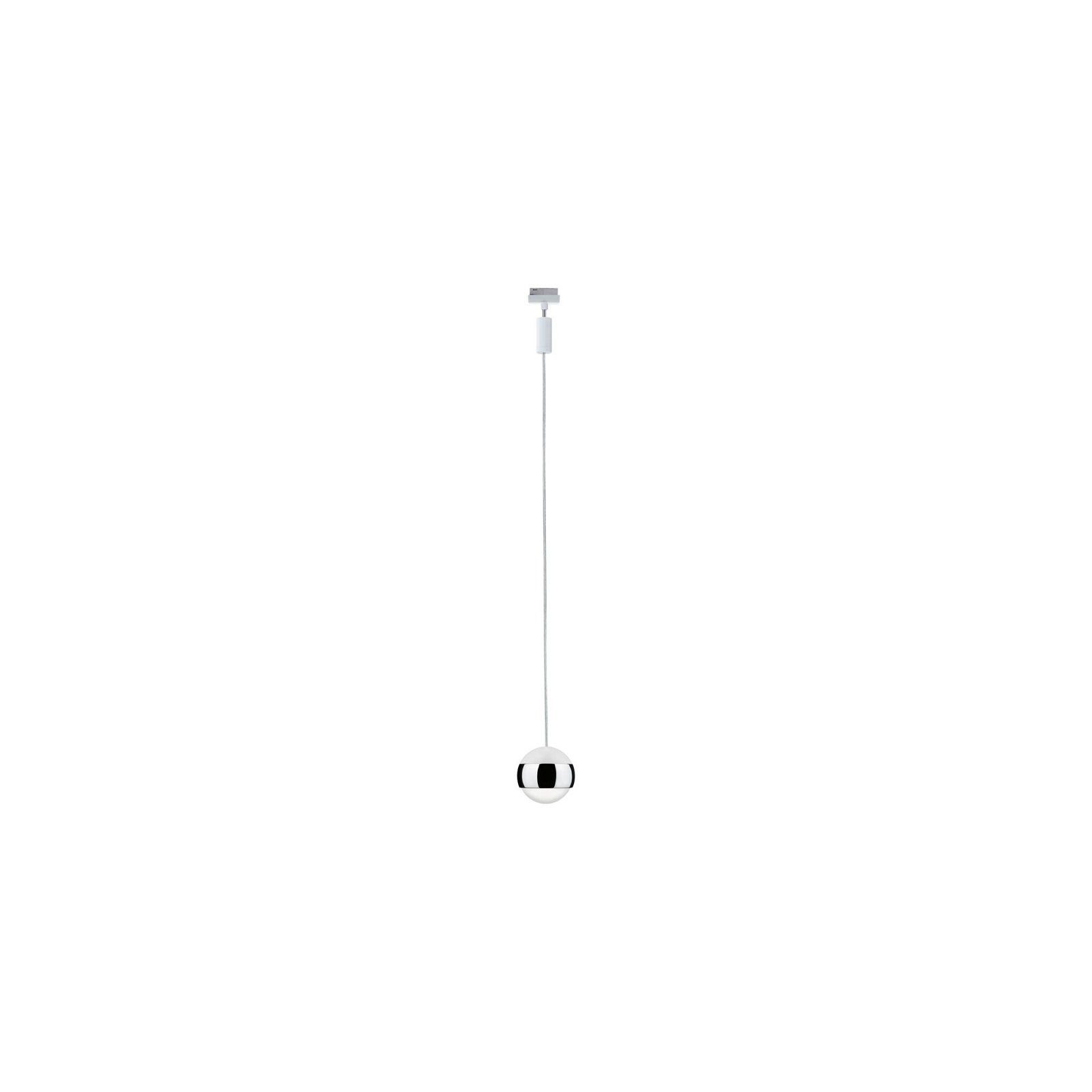 Paulmann Railsysteem-lampen URail Hanglamp Capsule II 400lm 6,3W 2700K 230V Zwart mat, Chroom