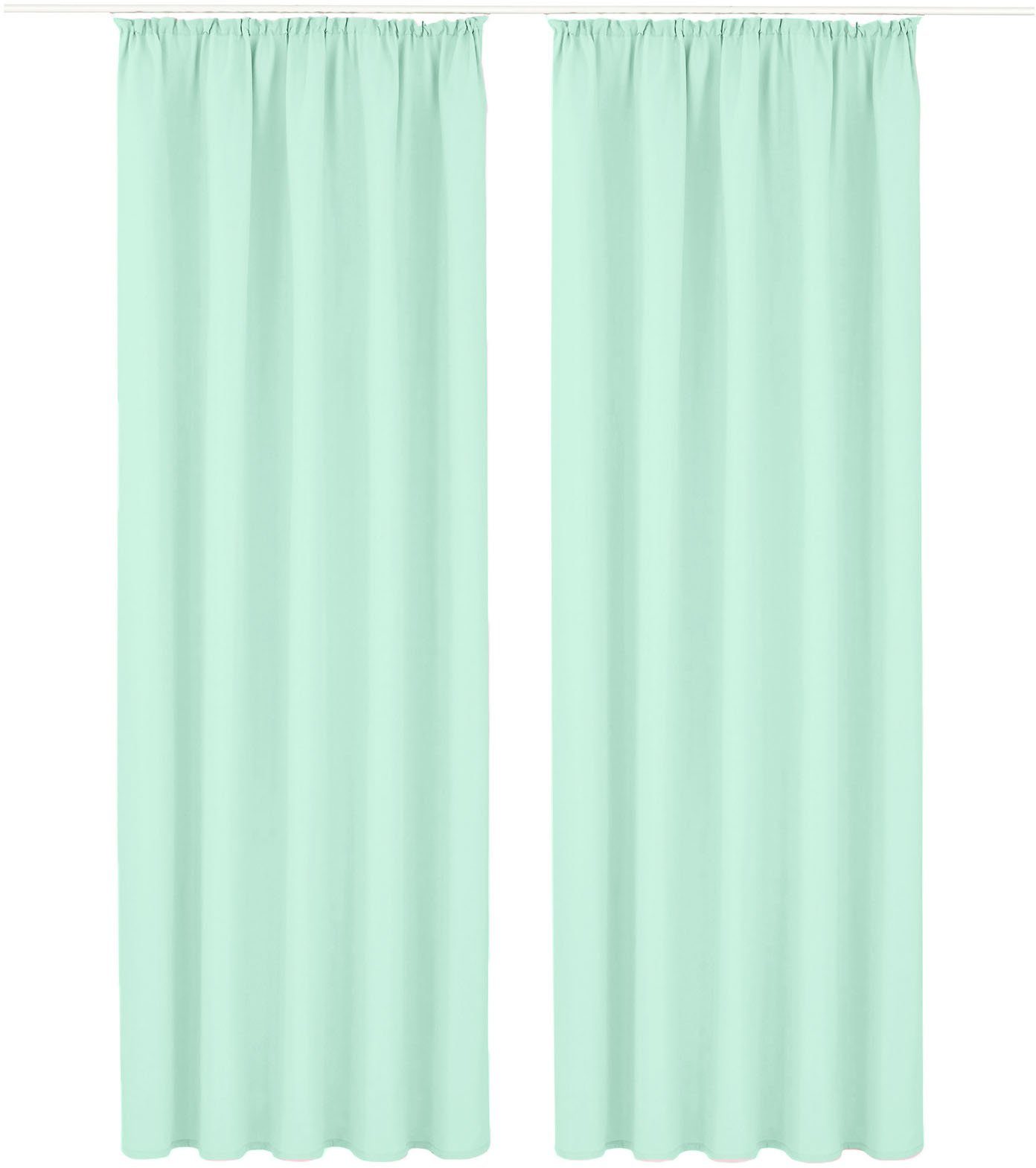 Home affaire Gordijn Parry 2-pack, ondoorzichtig, monochroom, basic, effen, bestseller (2 stuks)