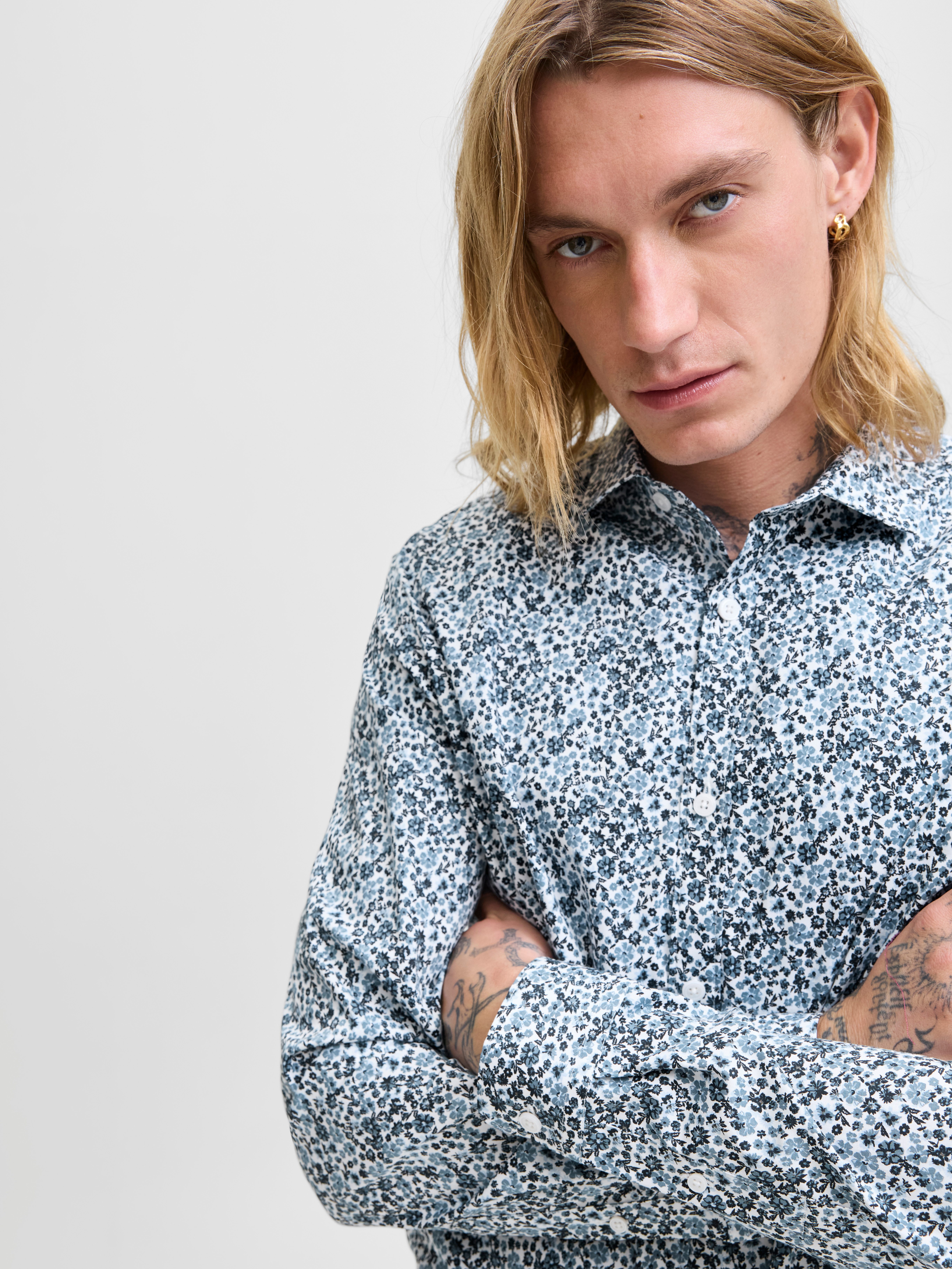 Jack & Jones Overhemd met lange mouwen JPRBLABLACKPOOL STRETCH AOP LS SHIRT SN