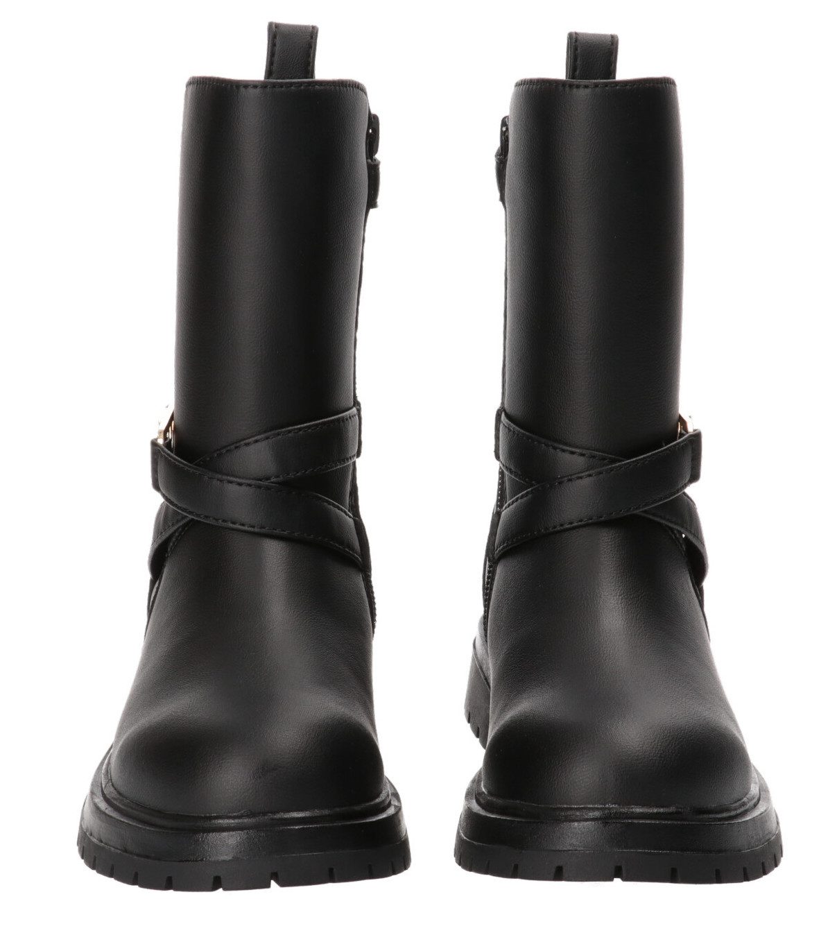 Tommy Hilfiger Bikerboots Chelsea boots, laarzen, winterlaarzen met gouden logo-embleem