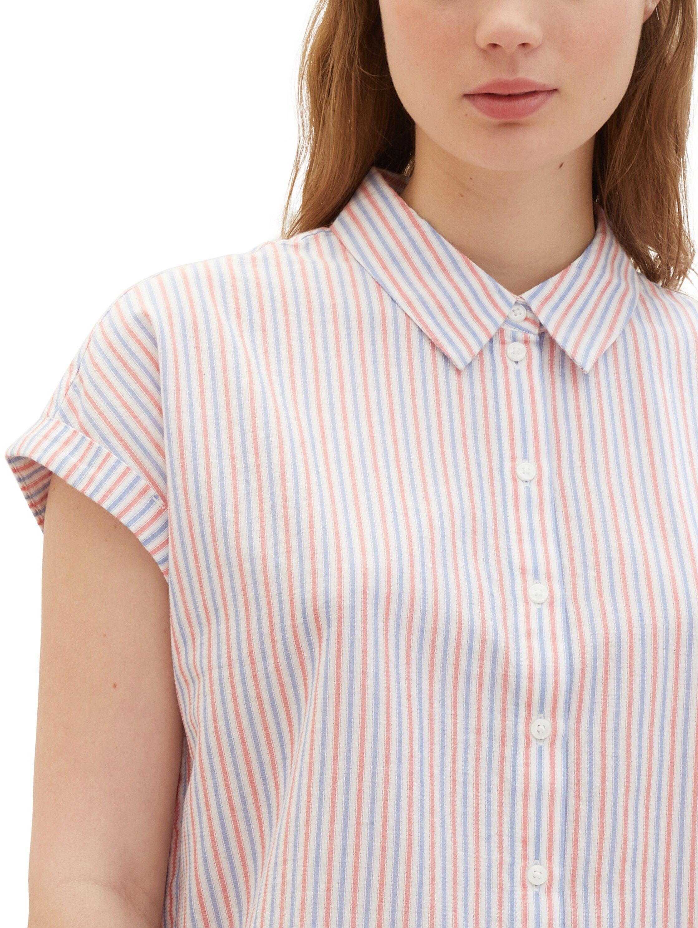 Tom Tailor Denim Blouse met korte mouwen in streep-look