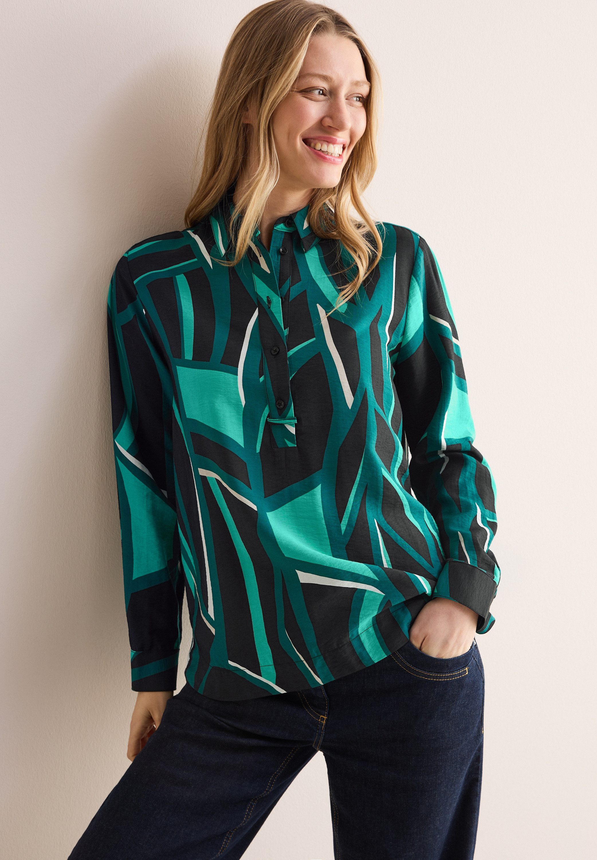 Cecil Overhemdblouse met print all-over