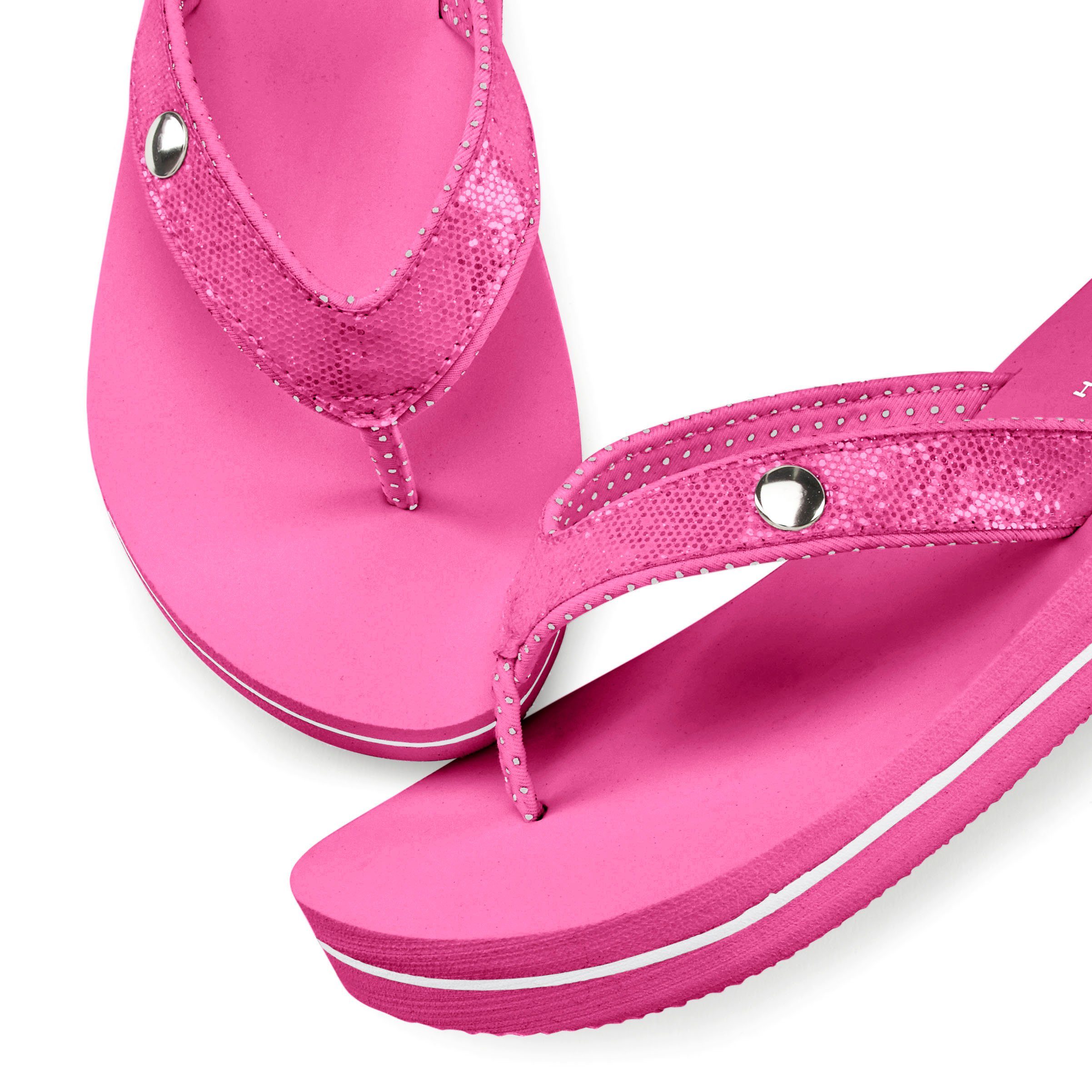 Venice Beach Badslippers Sandaal, pantoletten, badschoenen ultralicht met glitterband VEGAN