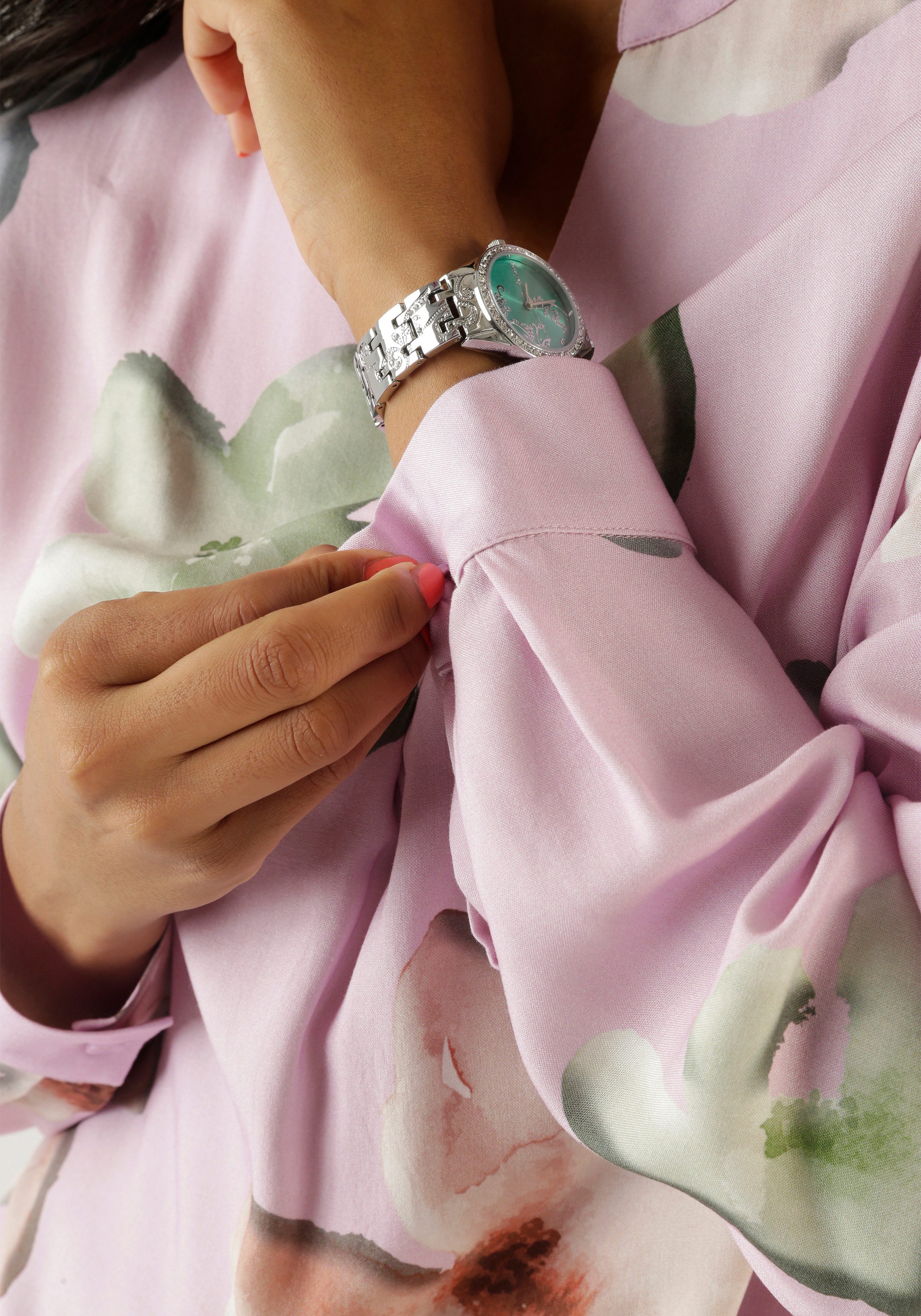 Aniston SELECTED Blouse zonder sluiting met expressieve en schilderachtige bloemenprint
