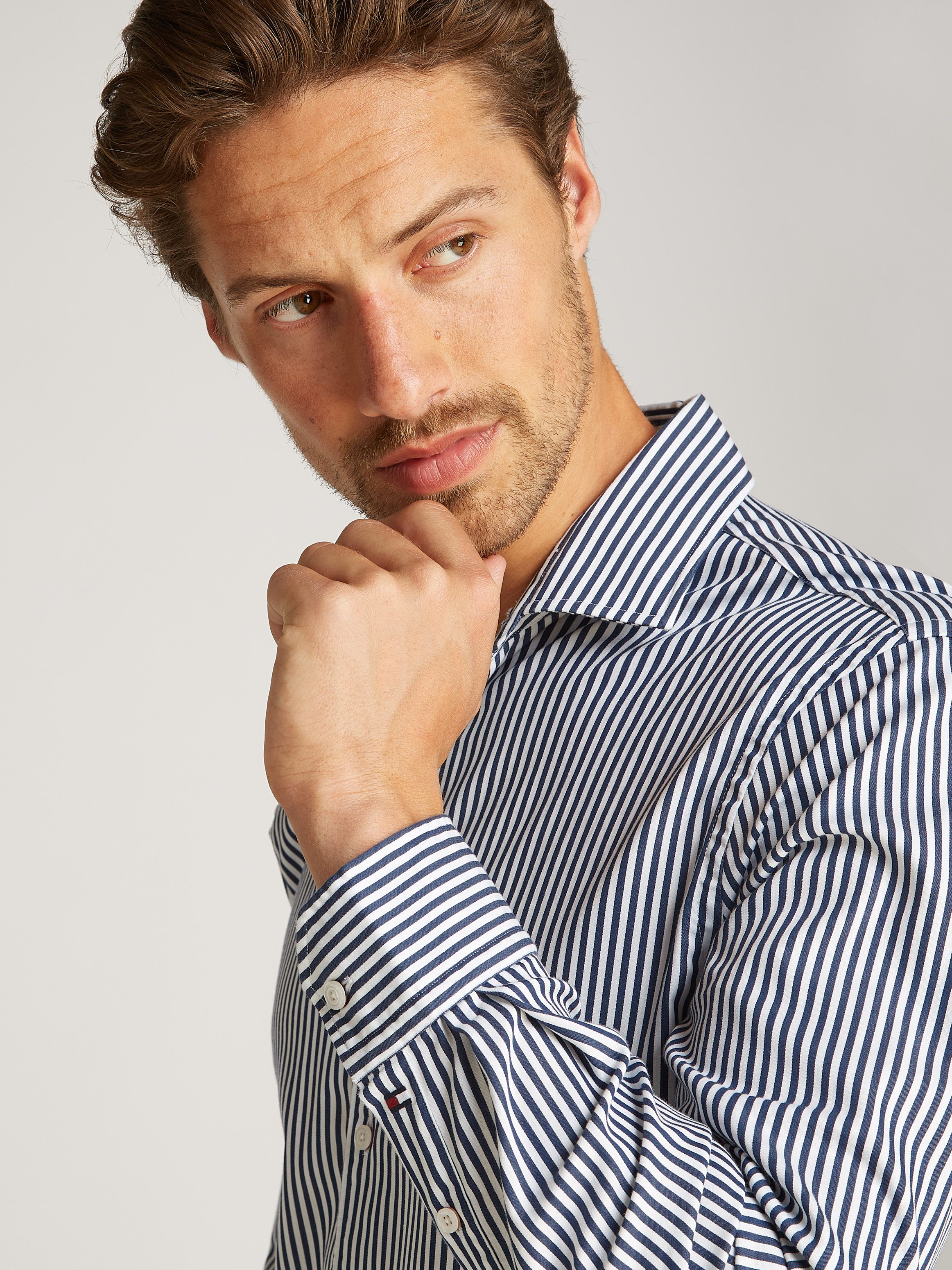 Tommy Hilfiger Overhemd met lange mouwen FLEX POPLIN CLASSIC STP RF SHIRT