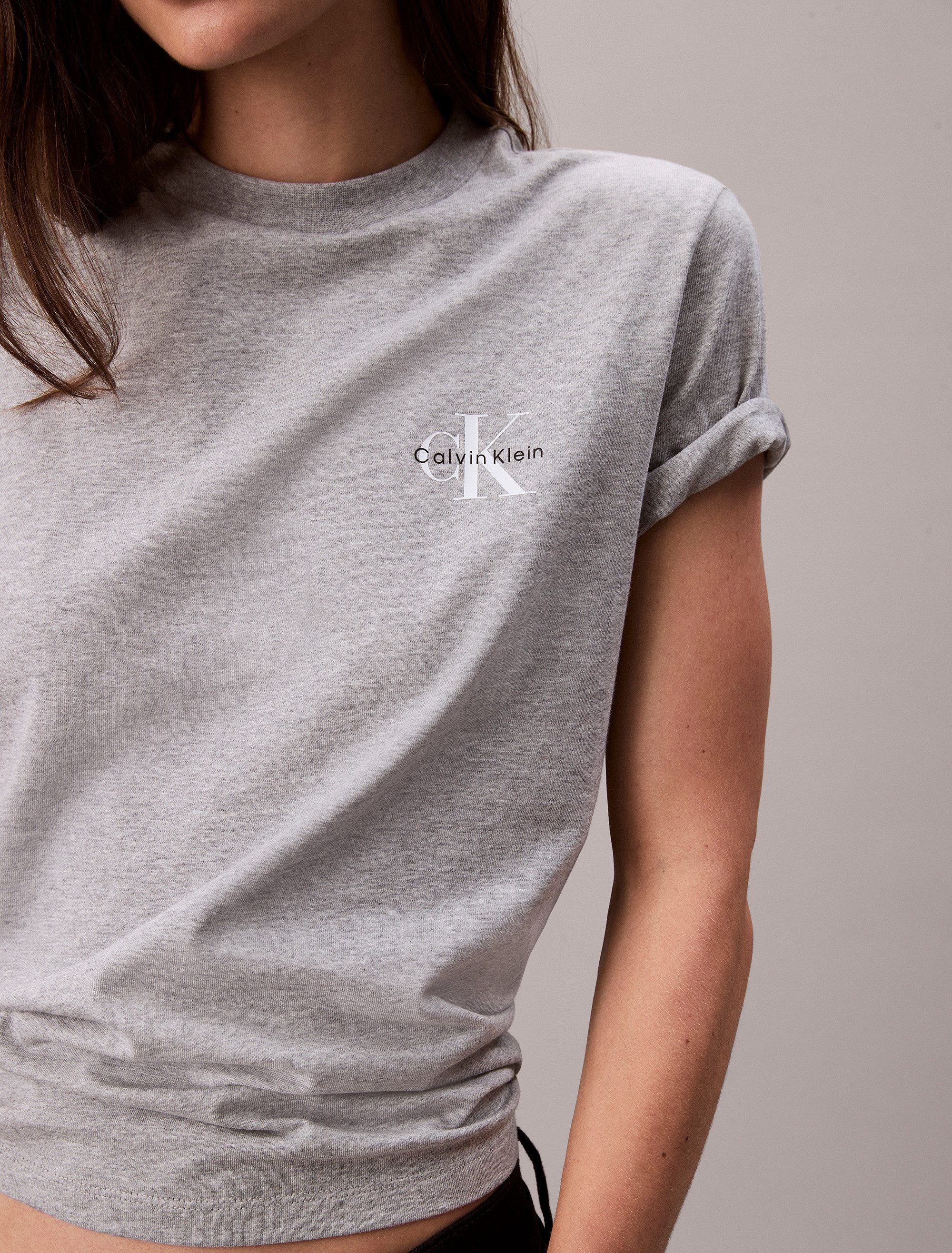 Calvin Klein Shirt met korte mouwen A- Logo VN 2 pack Tee (Set van 2)