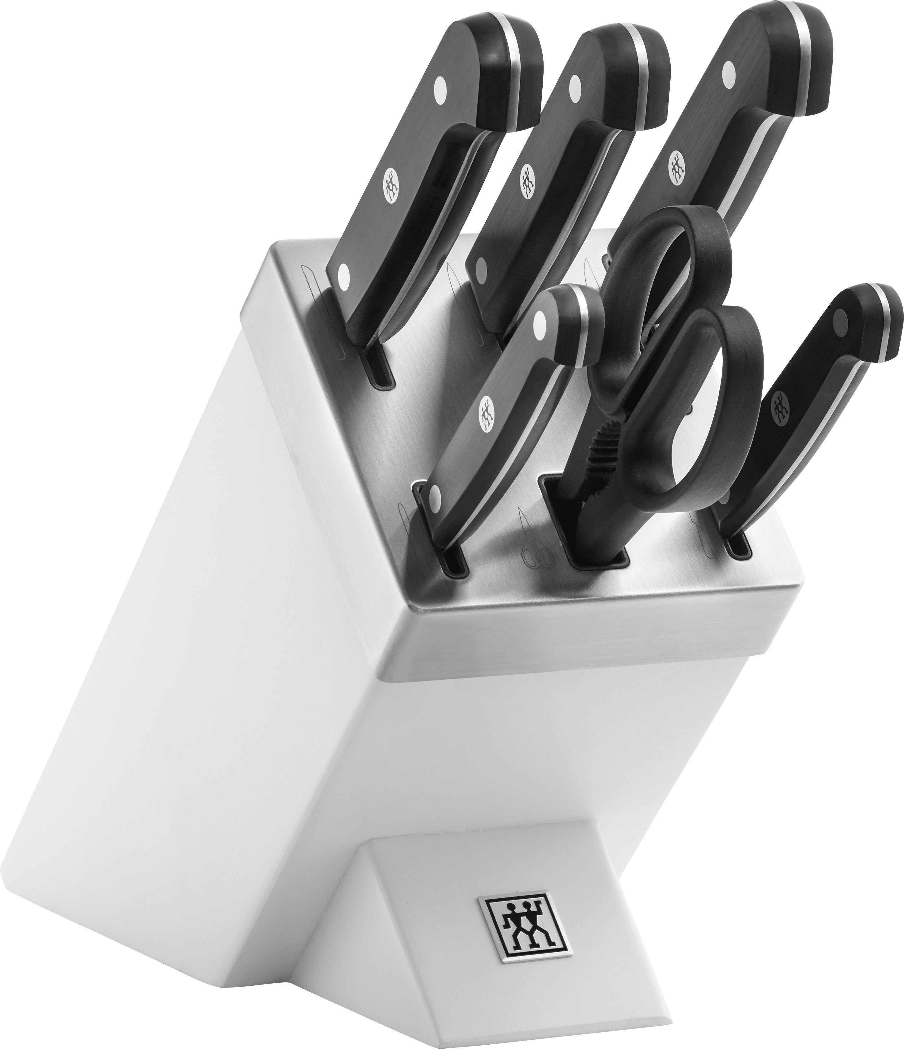 Zwilling Messenblok Gourmet zelfslijpend (set, 7-delig) messenblokken wit