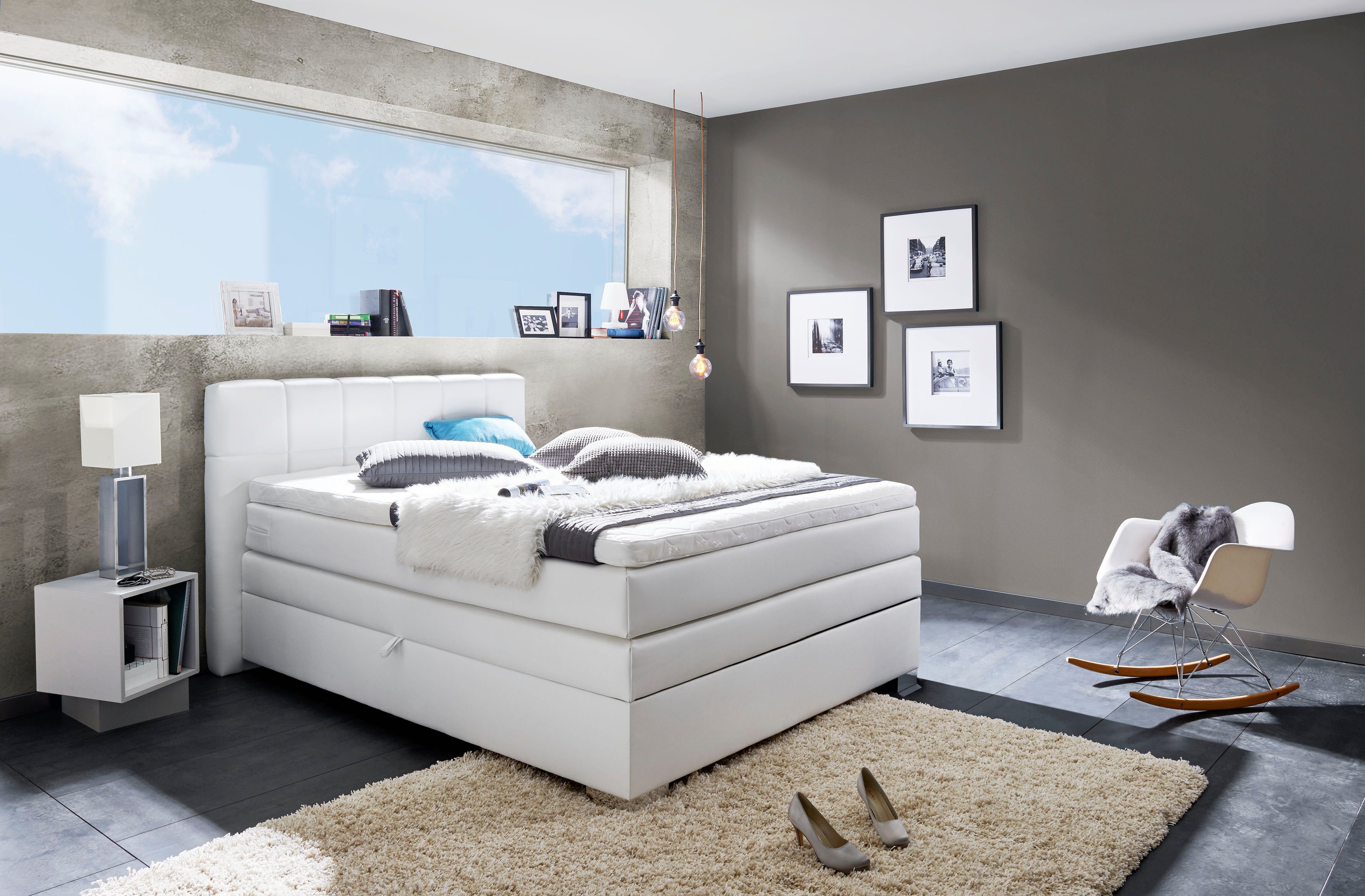 INOSIGN Boxspring Airdrie inclusief bedkist en topper