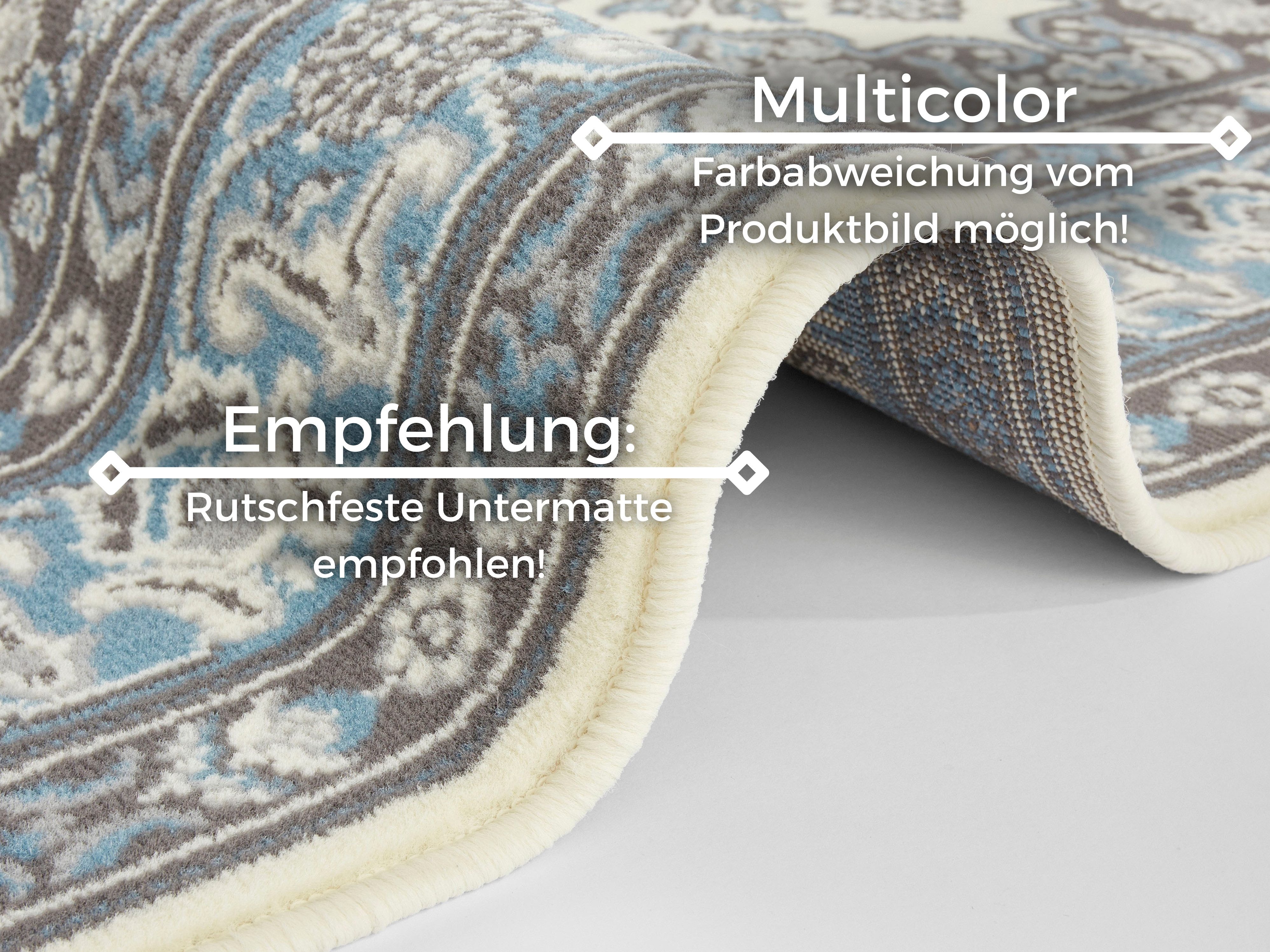 NOURISTAN Vloerkleed Parun Täbriz Kortpolig, orient, loper, vintage, eetkamer, woonkamer, gang