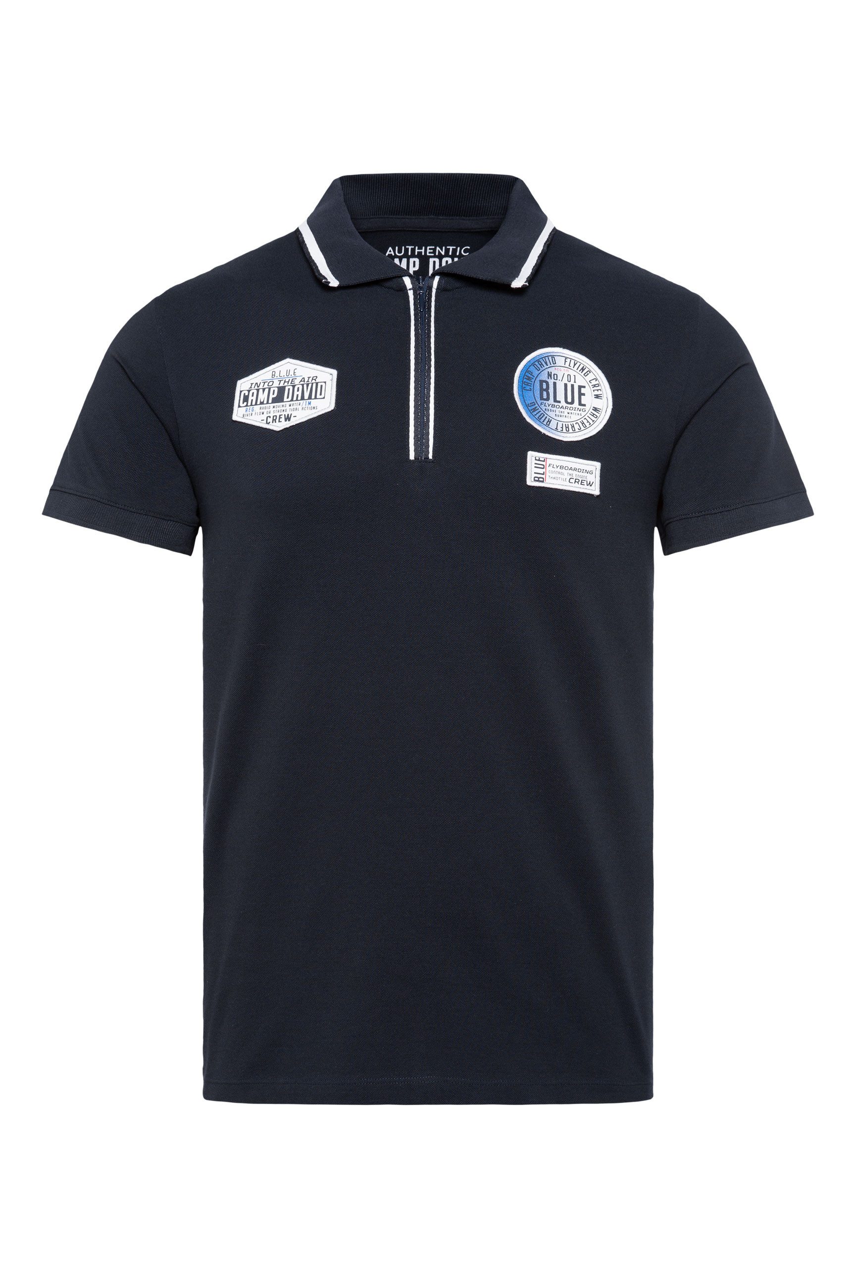 CAMP DAVID Poloshirt met geborduurd logo