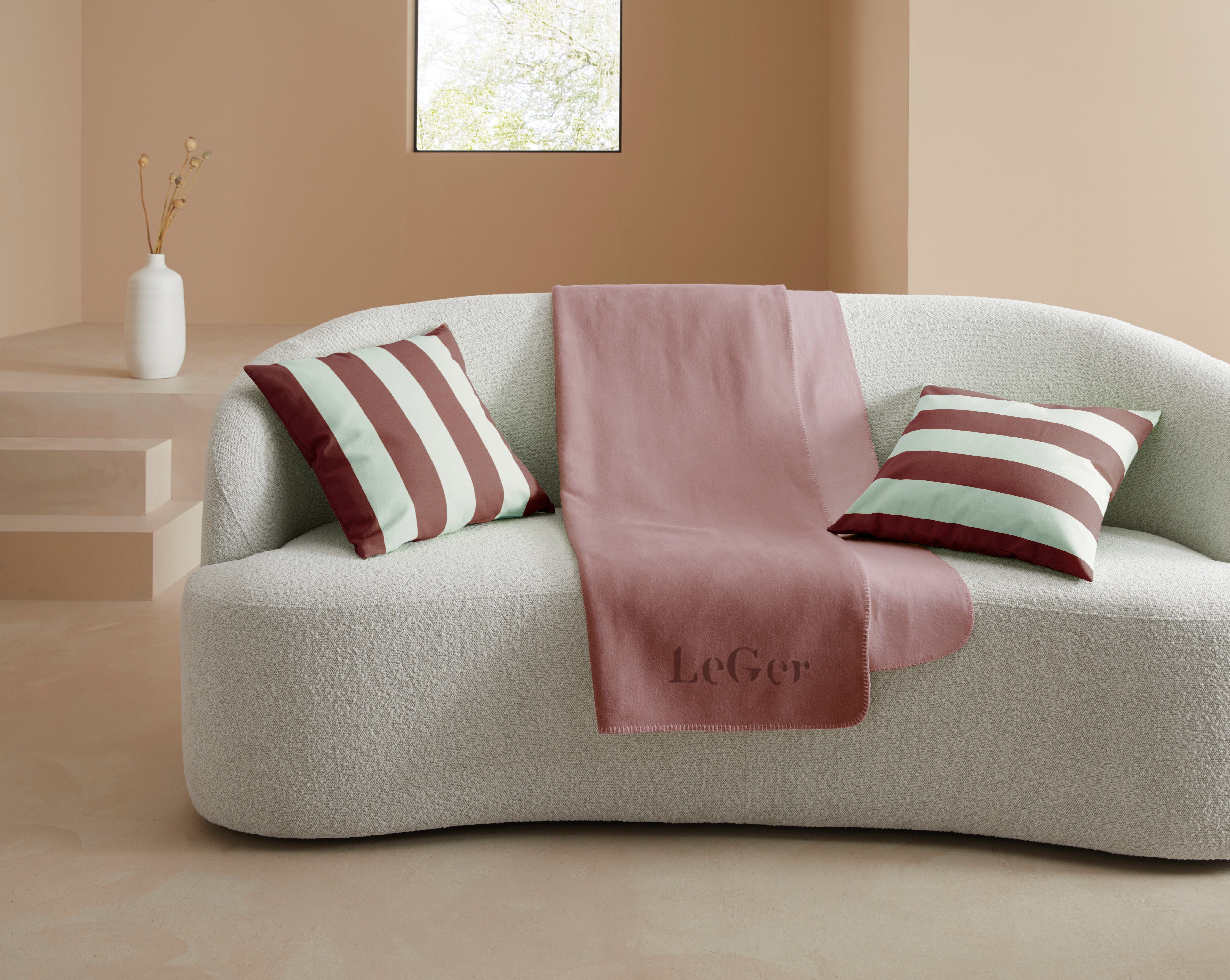 LeGer Home by Lena Gercke Deken Anisa met modern opschrift, knuffeldeken
