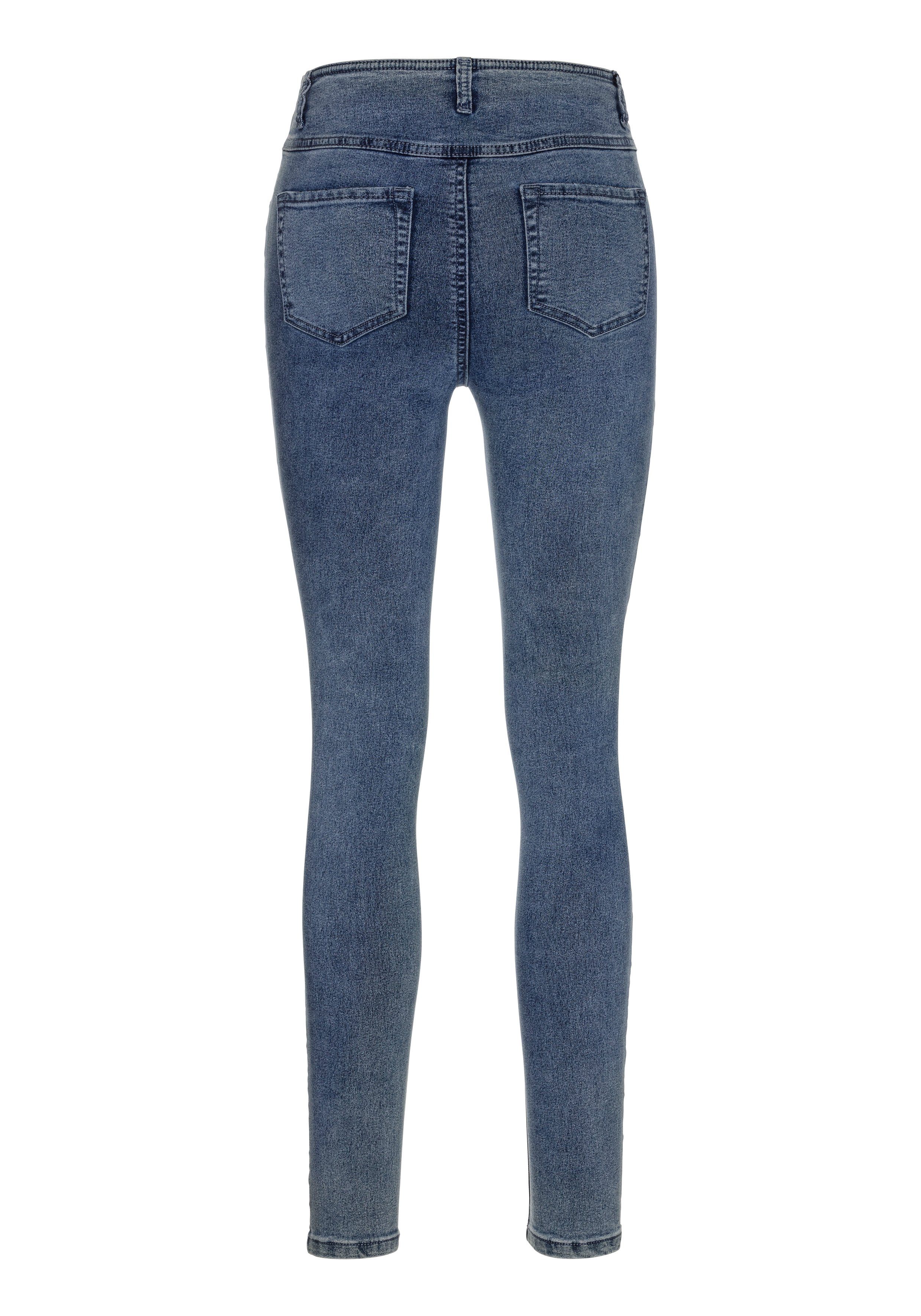 Arizona Skinny fit jeans Ultra Stretch hoge taille, enkel-lang, elastisch denim-materiaal