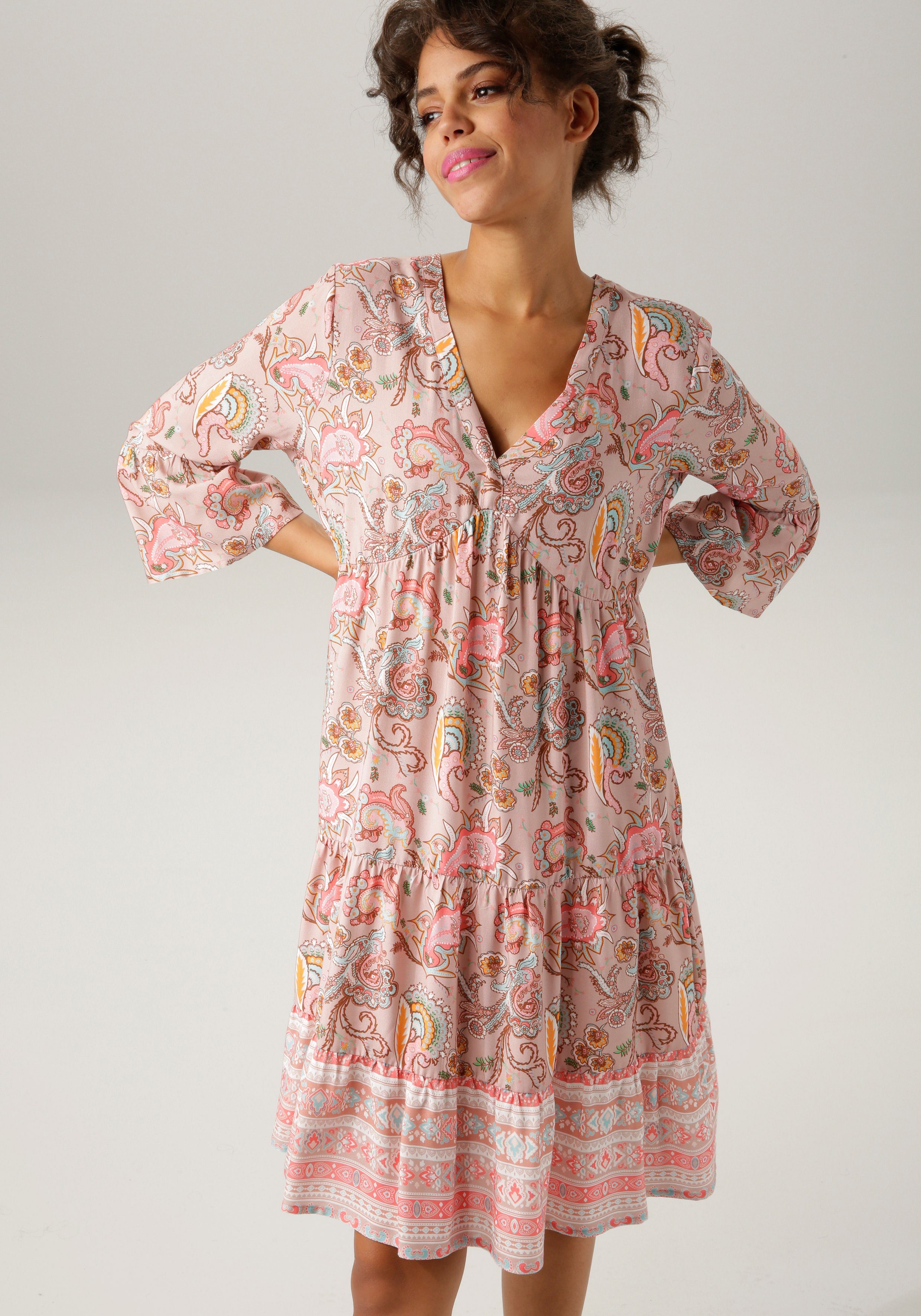 Aniston CASUAL Tuniekjurk met fantasierijke druk dames blousejurken maat 42
