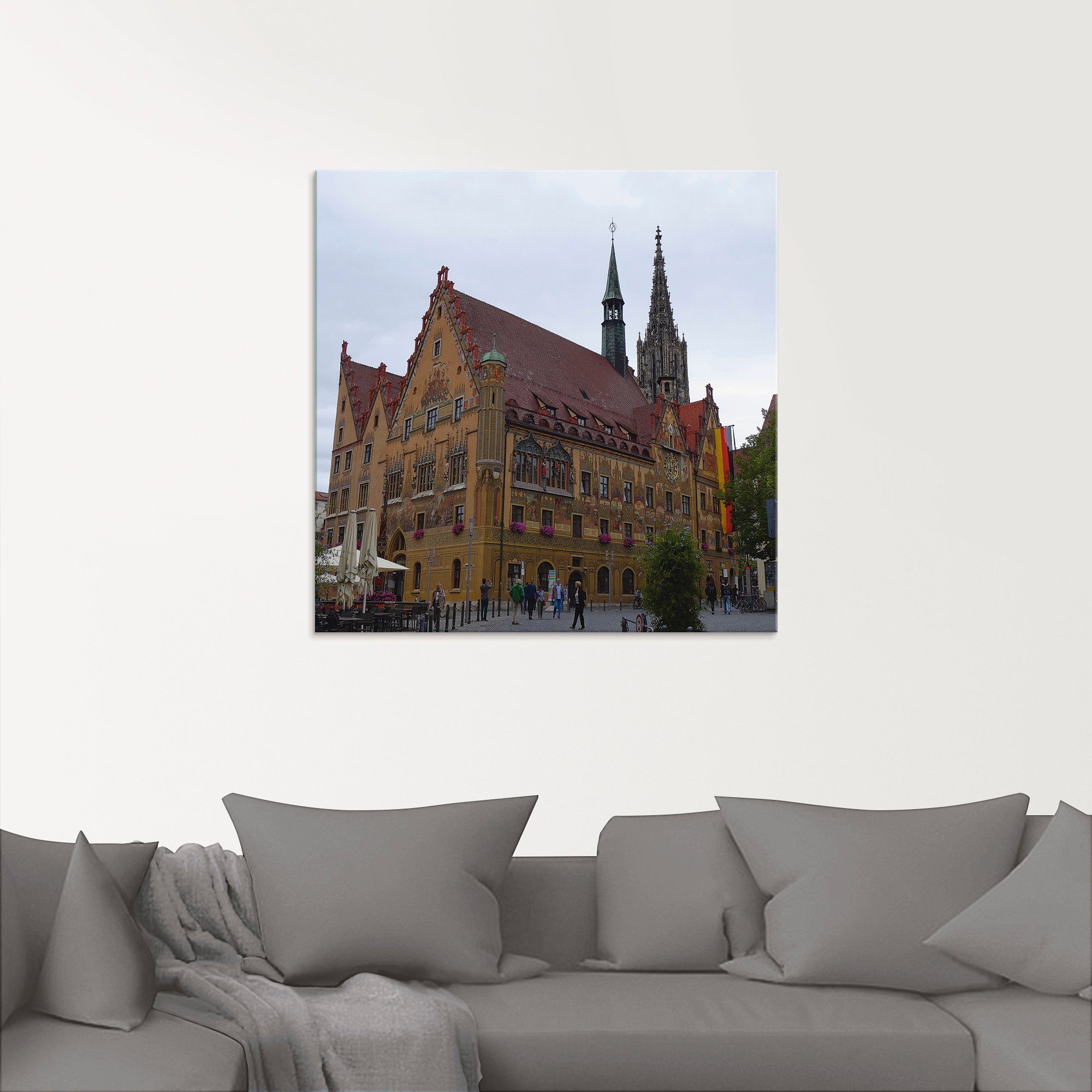 Artland Print op glas Stadhuis van Ulm in verschillende maten