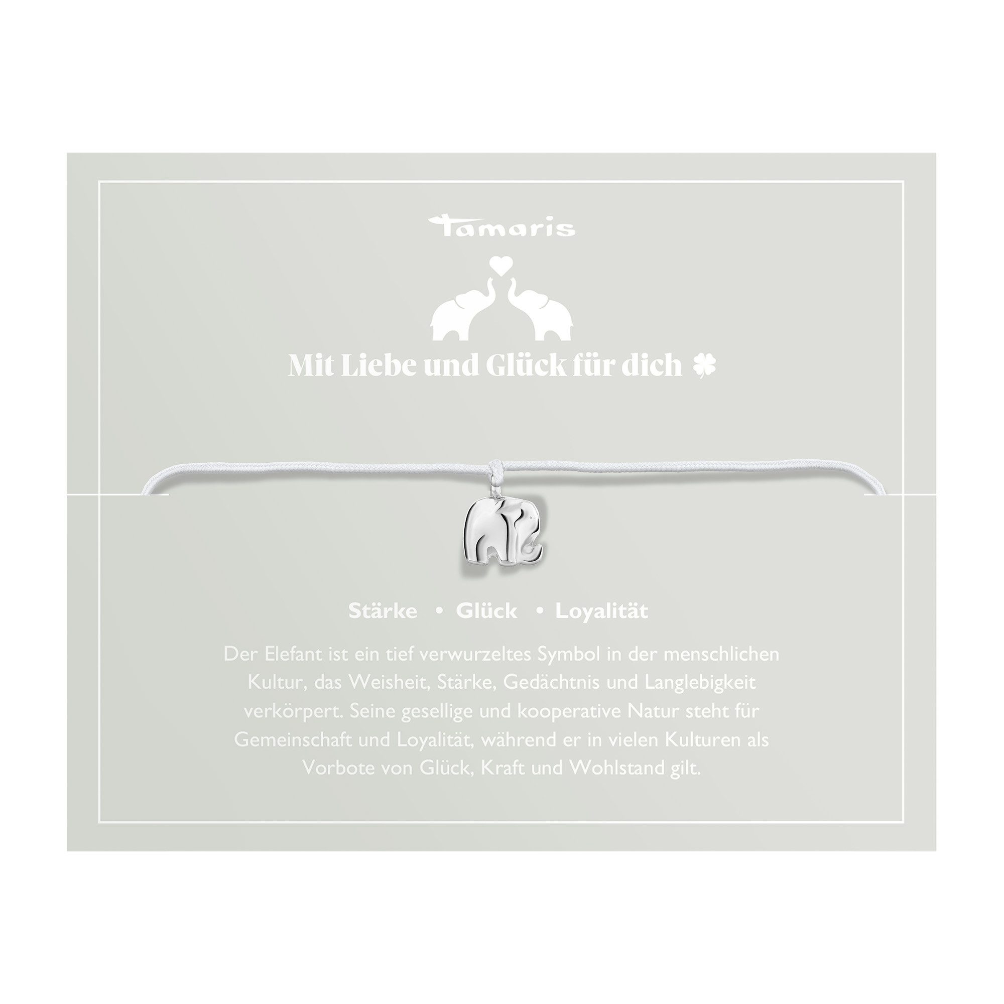 Tamaris Armband Sieraad Geschenk Roestvrijstalen Textiel Armband Little Elephant