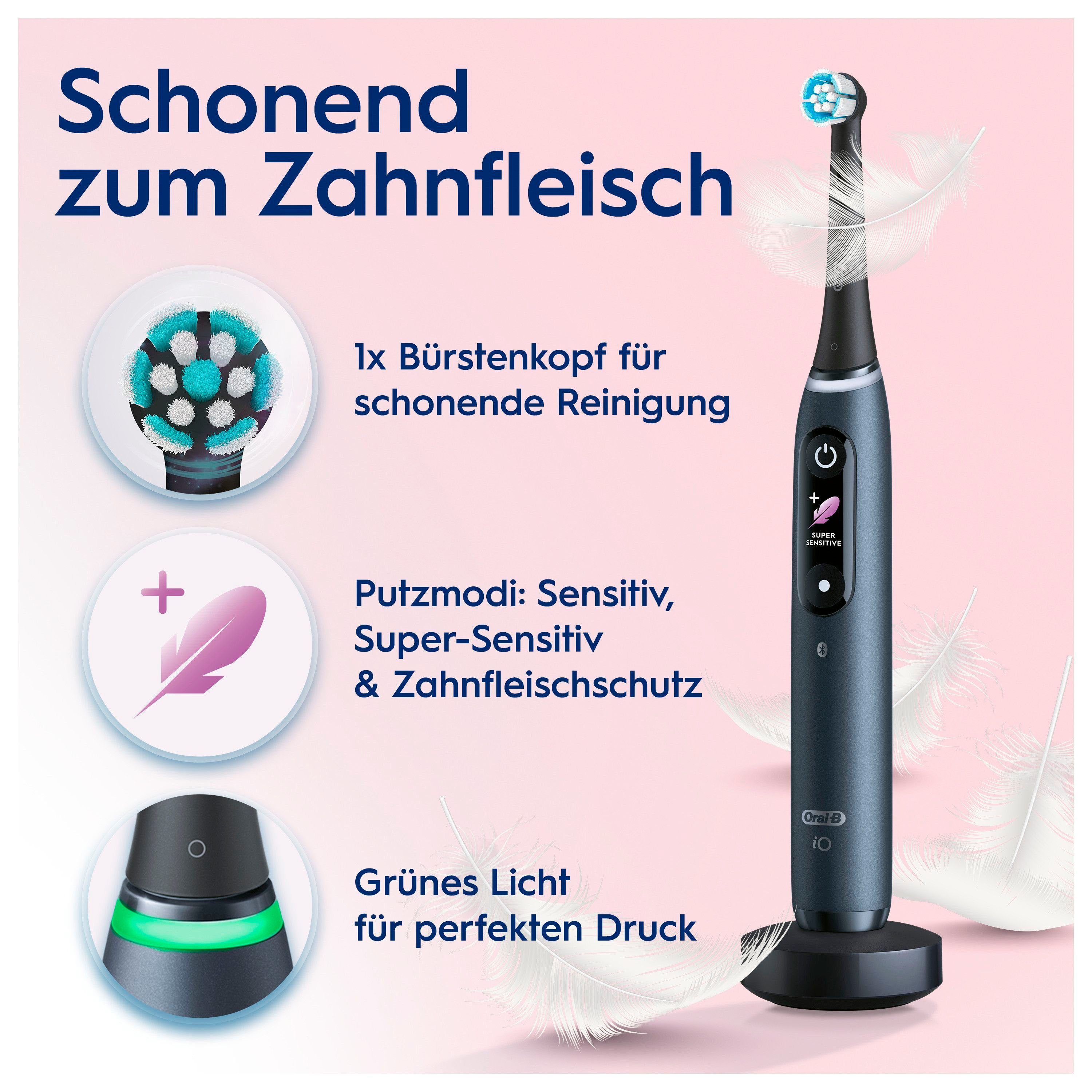 Oral B Elektrische tandenborstel IO 8 met magnet technologie, 6 reinigingsstanden, kleurendisplay & reisetui