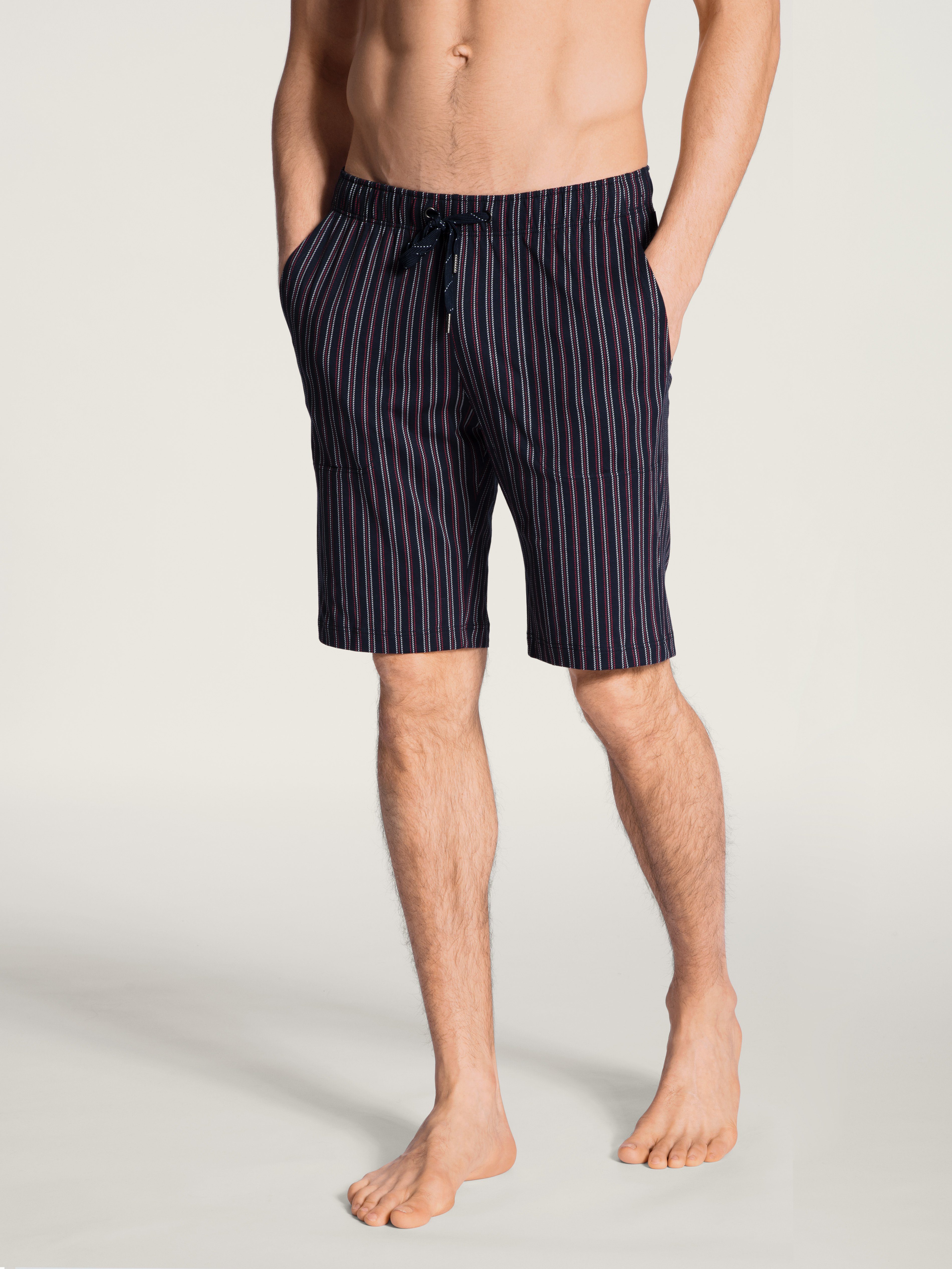 CALIDA Bermuda Remix Basic Sleep met geöste tunnelkoord met jerseykoord heren bermuda broeken maat M (50) rood