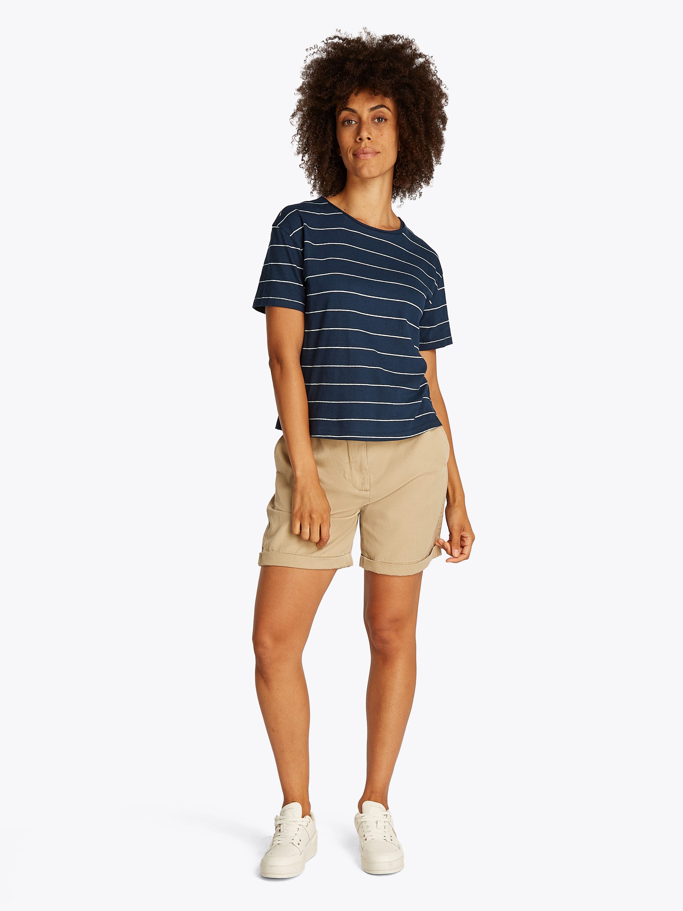 Tommy Hilfiger Shirt met korte mouwen MODERN CO LINEN C-NK SS