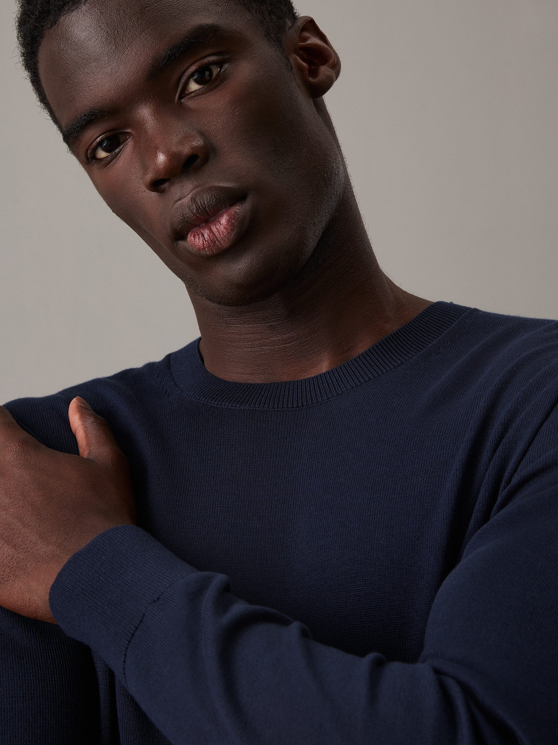 Calvin Klein Gebreide trui LS SUPIMA COTTON CREW 14GG