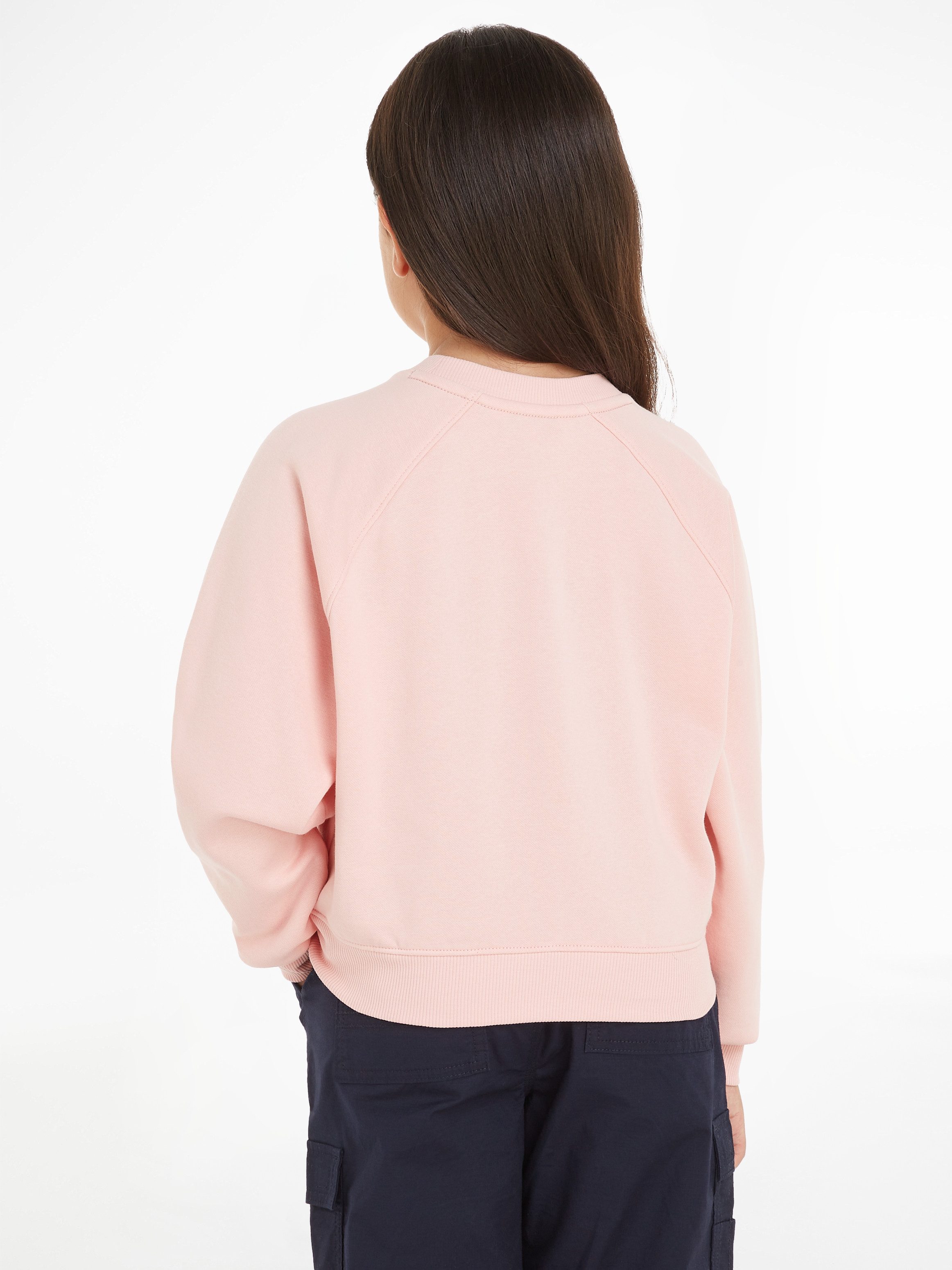Tommy Hilfiger Sweatshirt EMB FLOWER FLEECE CREWNECK Kinderen tot 16 jaar met logostiksel