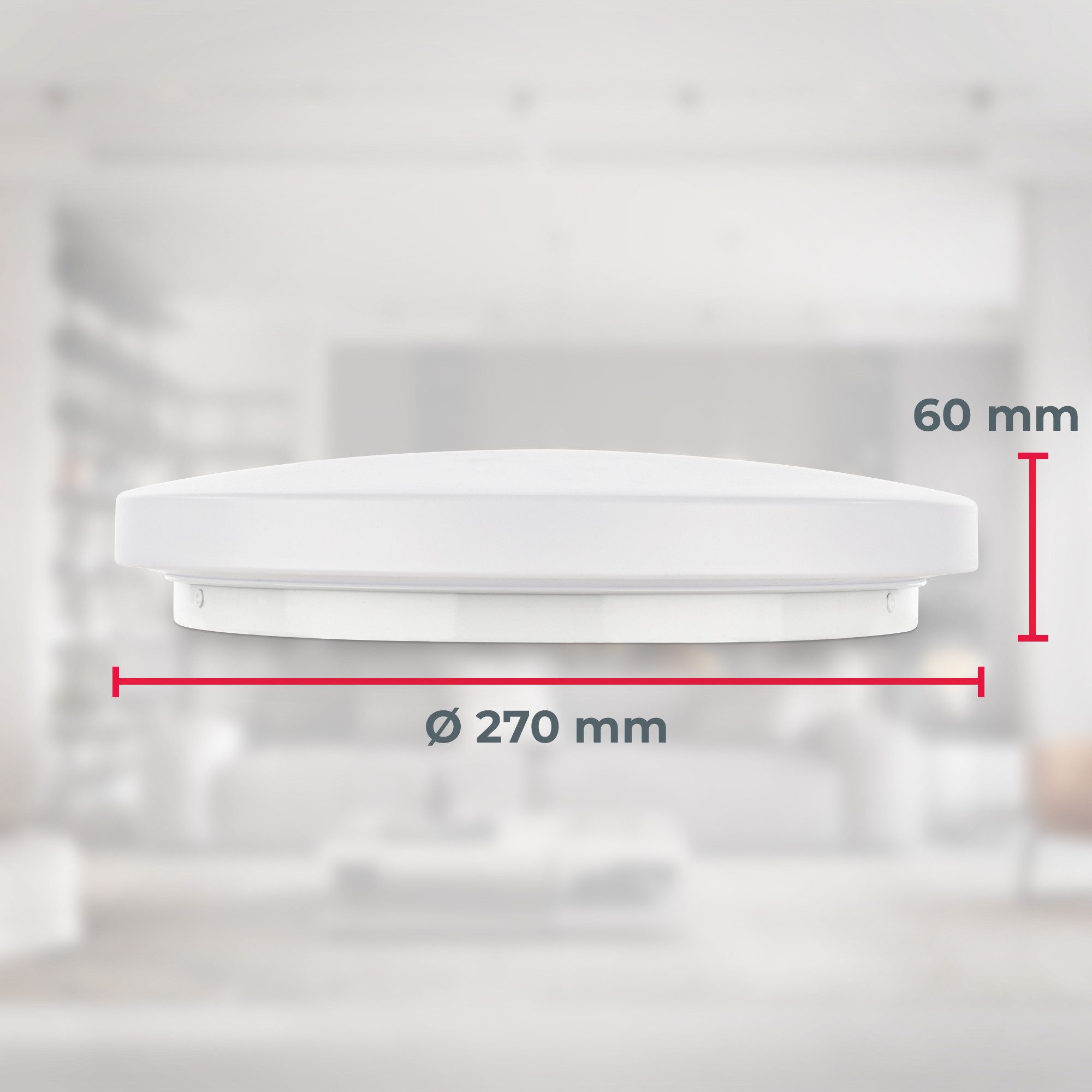 B.K.Licht Led-plafondlamp LED bad plafondlamp met microwavesensor (1 stuk)