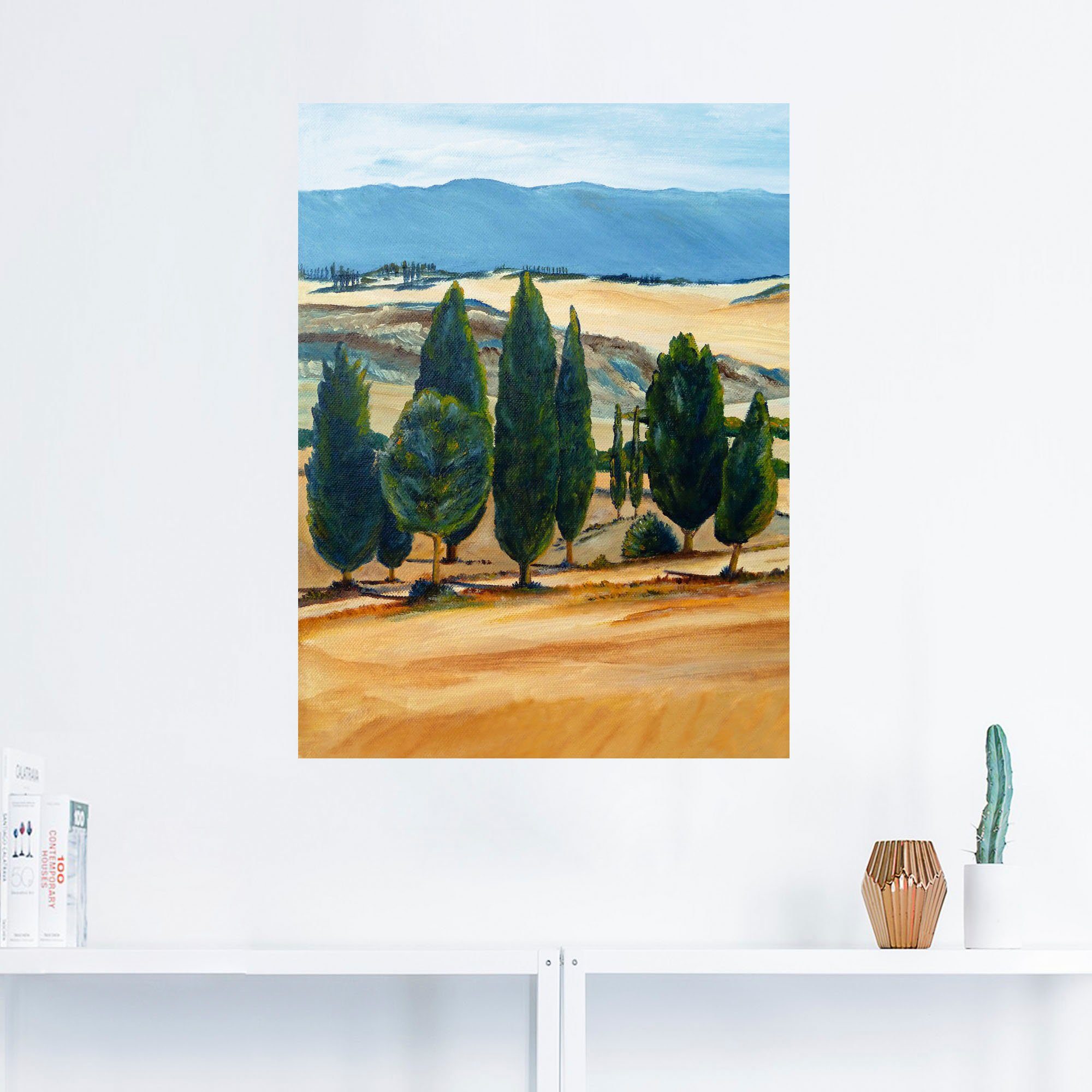 Artland Artprint Zomer in de Toscane (detail links) als artprint van aluminium, artprint op linnen, muursticker of poster in verschillende maten