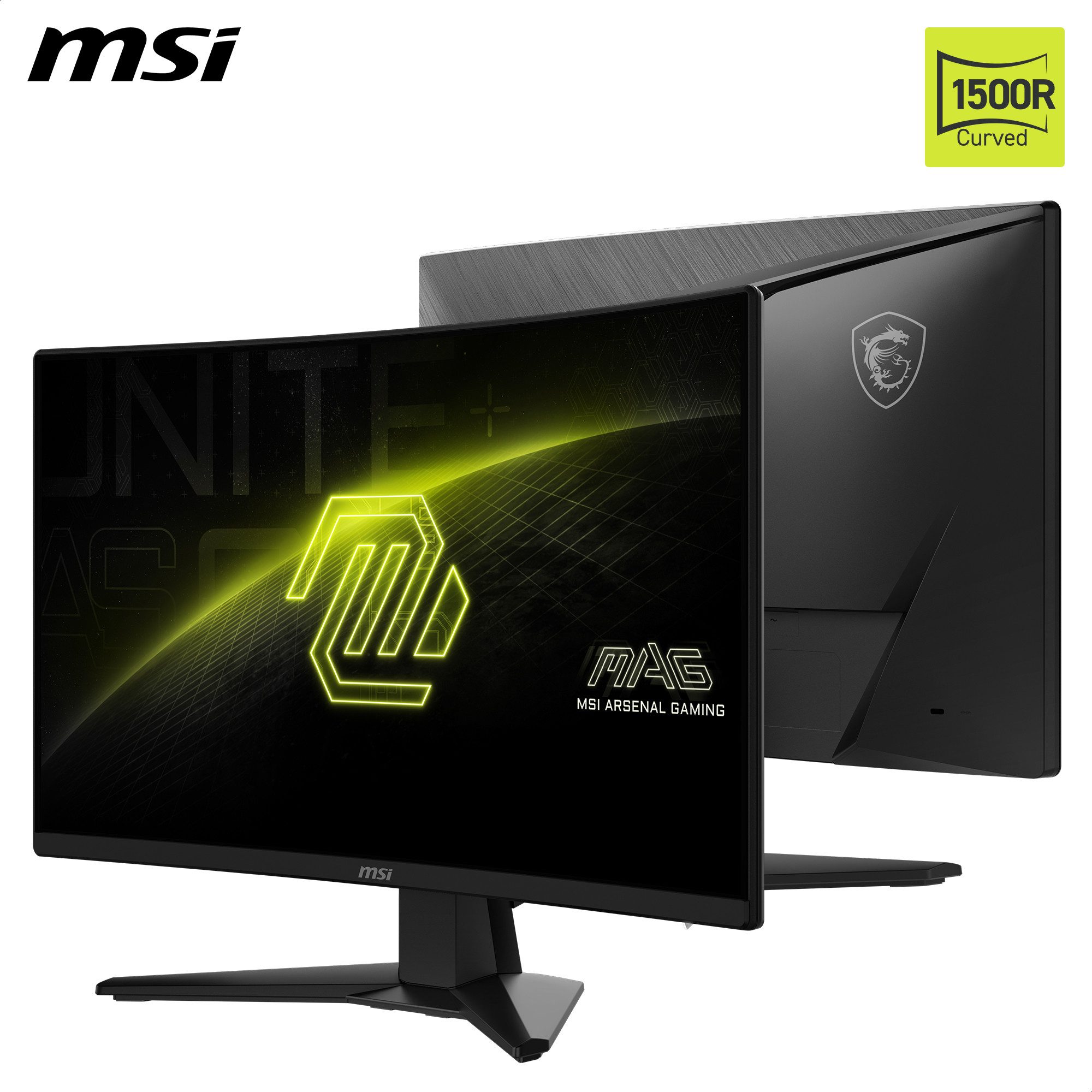 MSI Curved-gaming-monitor MAG 242C, 59,9 cm / 24", Full HD, kantel-, draai-, hoogteverstelbaar, pivot.luidspreker