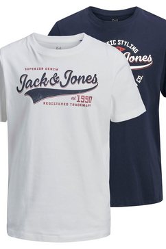 jack  jones junior t-shirt (set van 2) blauw