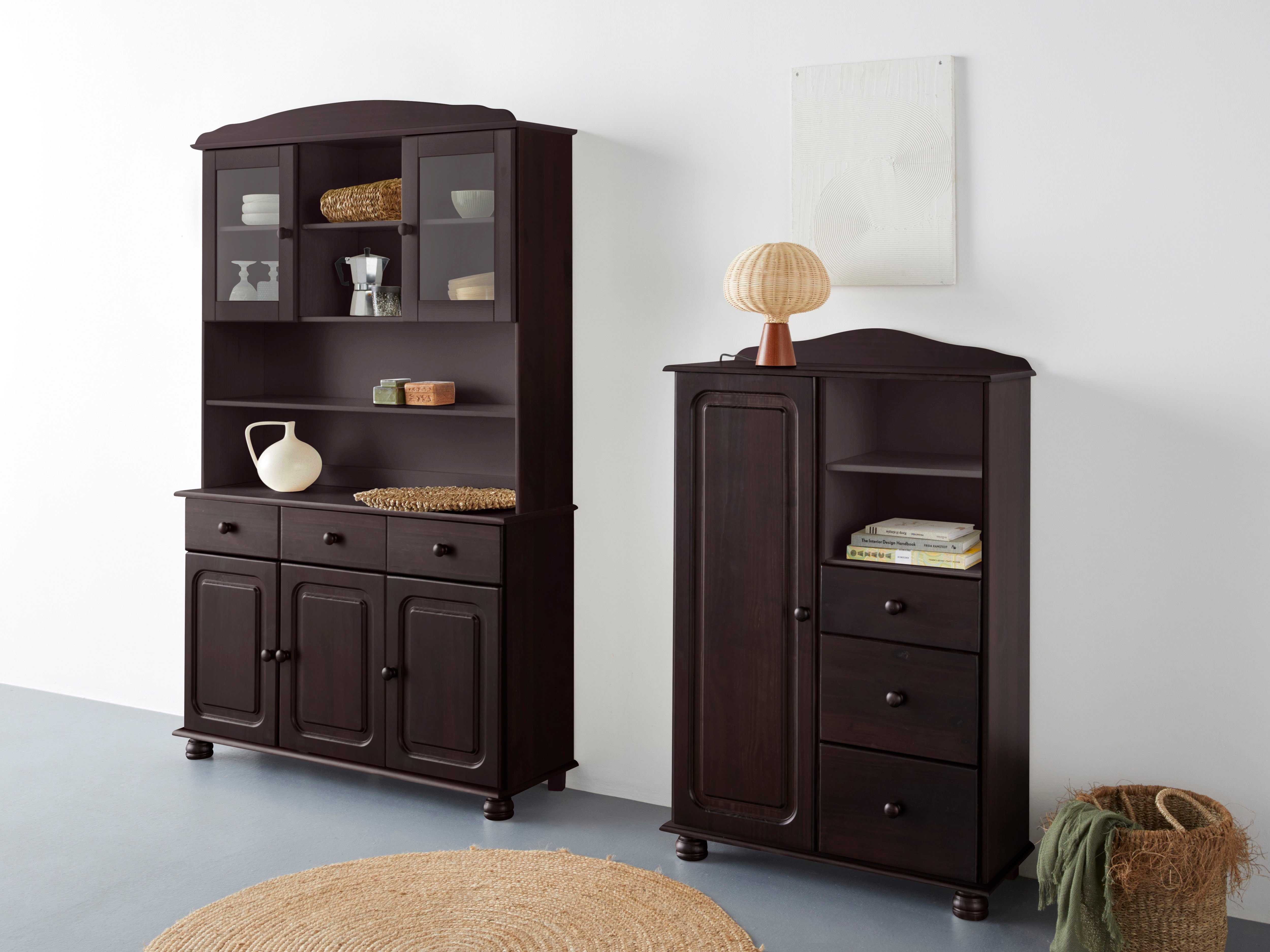 Home affaire Highboard Mette Opbergkast met 3 lades en verstelbare planken
