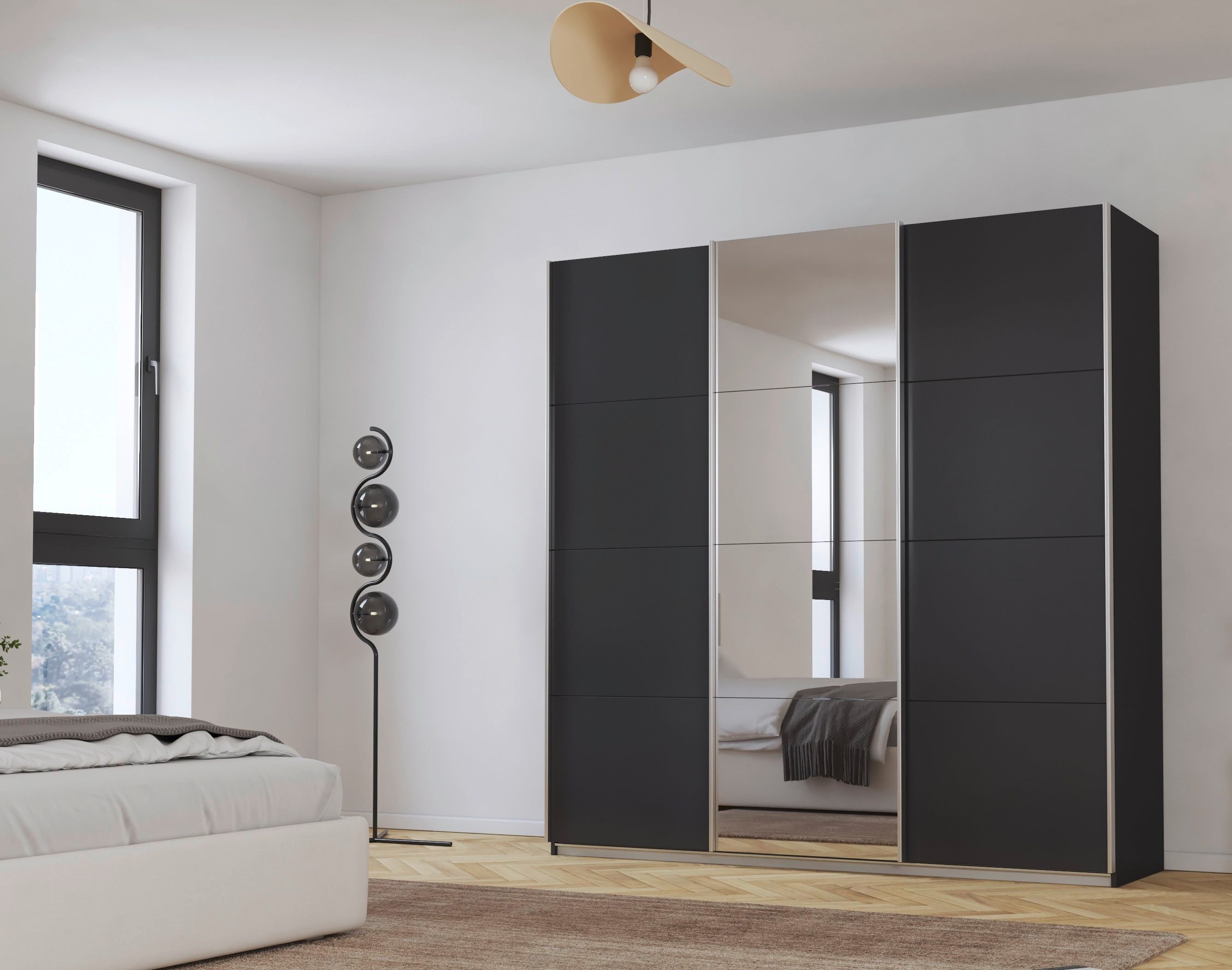rauch Schuifdeurkast Kledingkast Garderobe CORTONA inclusief interieurindeling,