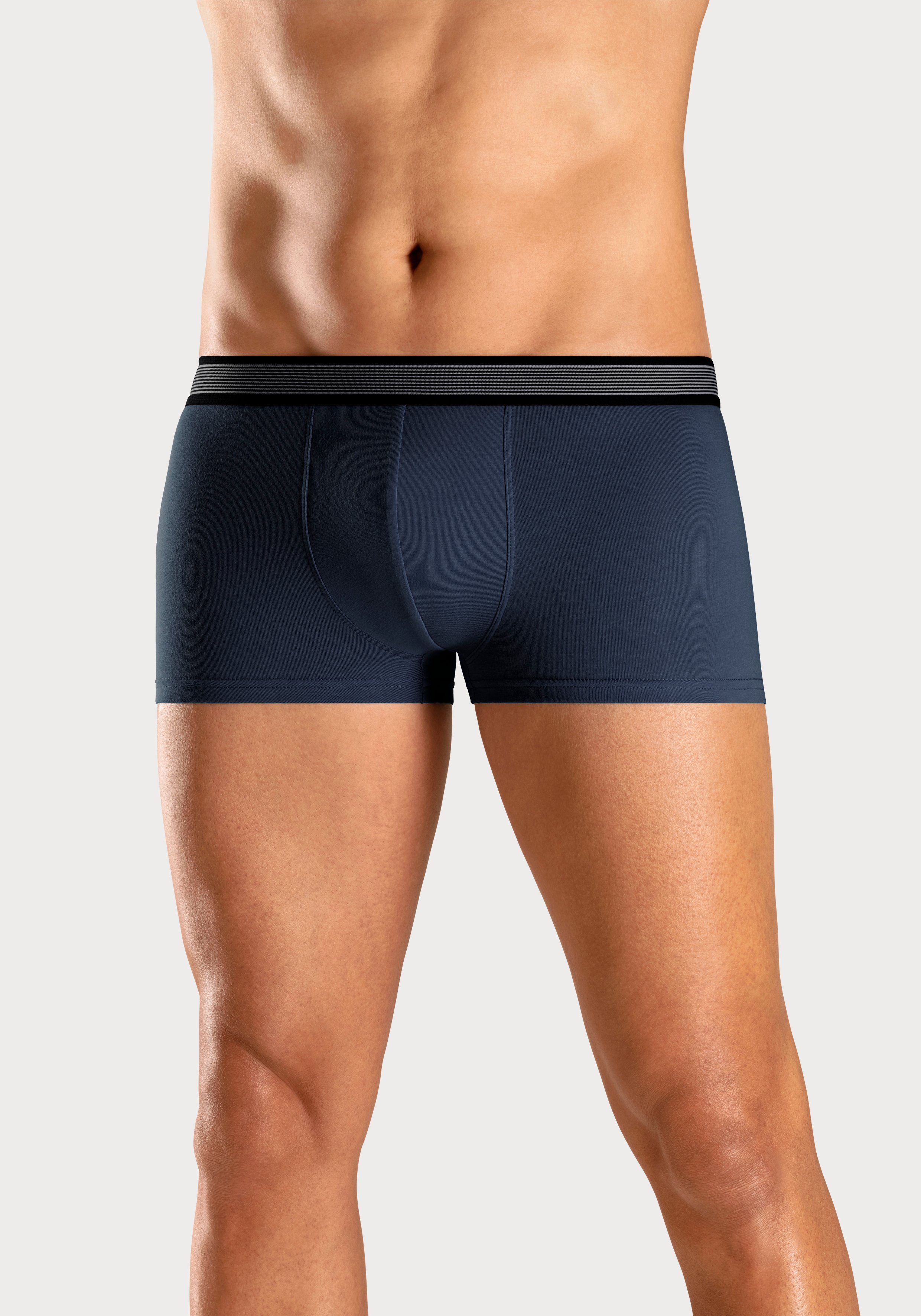 H.I.S Hipster strak zittende boxershorts van katoenmix (set, 4 stuks)