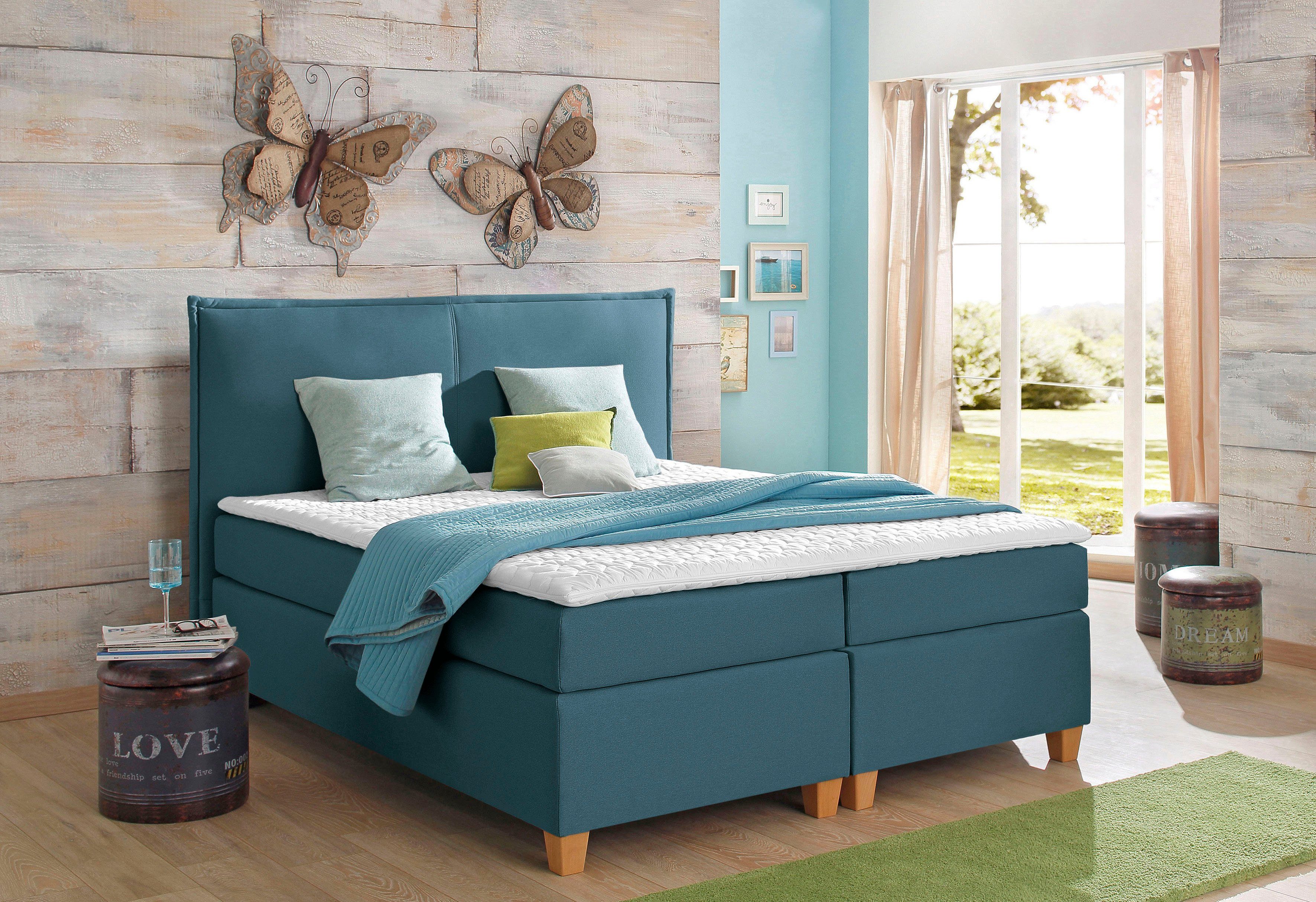 Home affaire Boxspring Houssay incl. topmatras, 5 breedtes, 2 hardheden ook in extra lang 220 cm