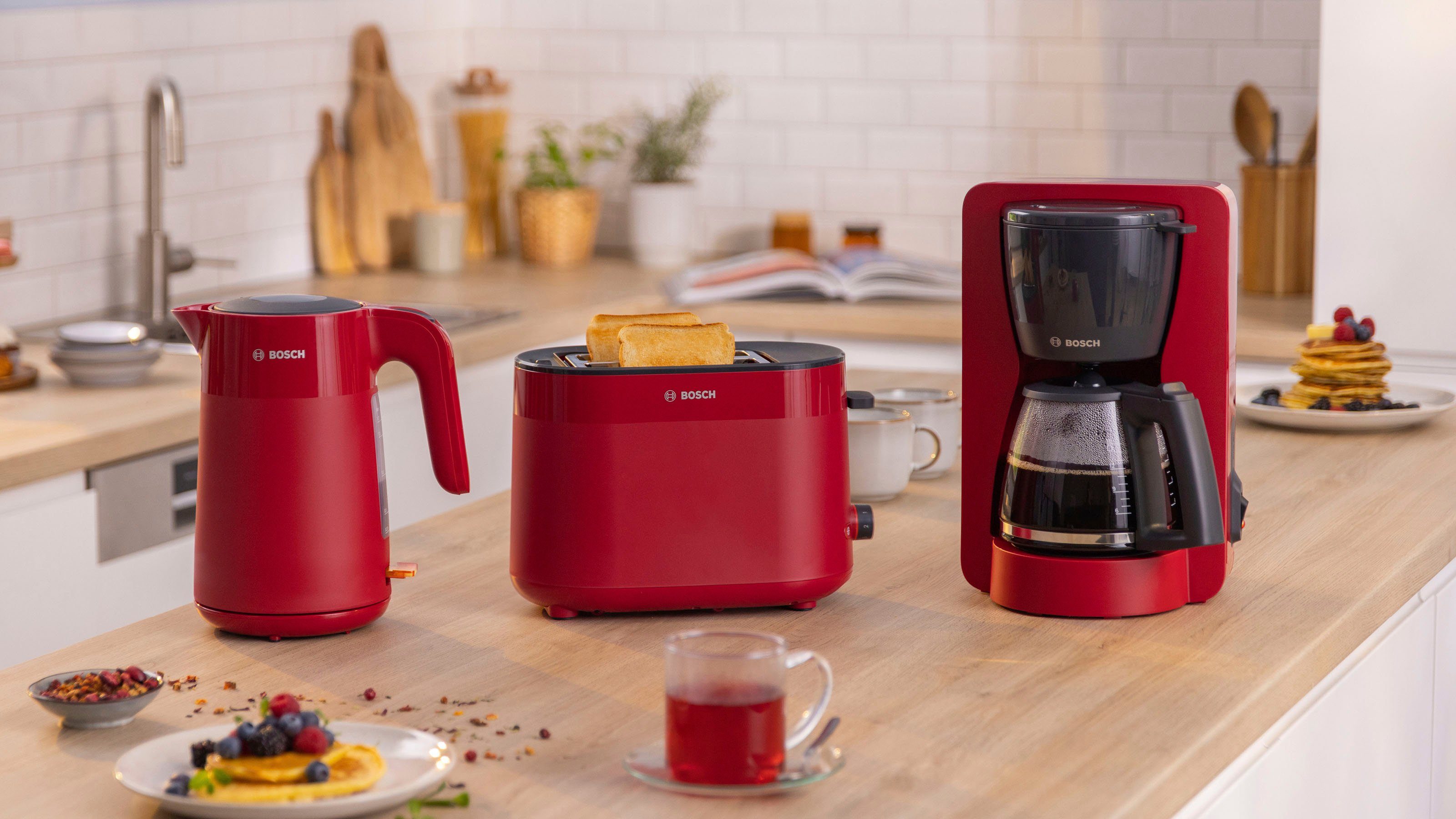 BOSCH Toaster MyMoment TAT2M124 geïntegreerde opzet voor broodjes, ontdooi-functie, brood centreren, auto off