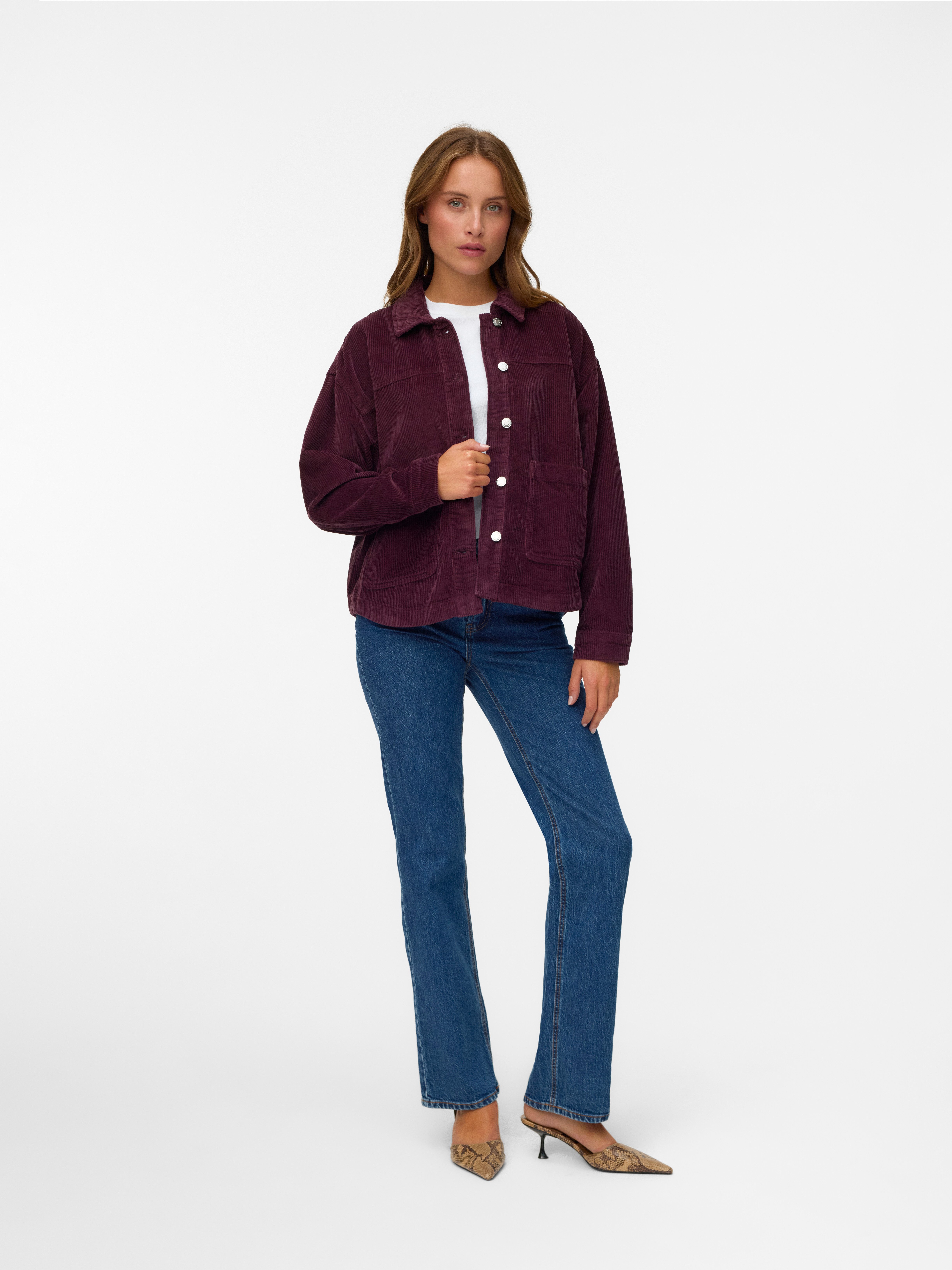 Vero Moda Cordjasje VMJAMIE LS CORDUROY SHACKET MIX NOOS