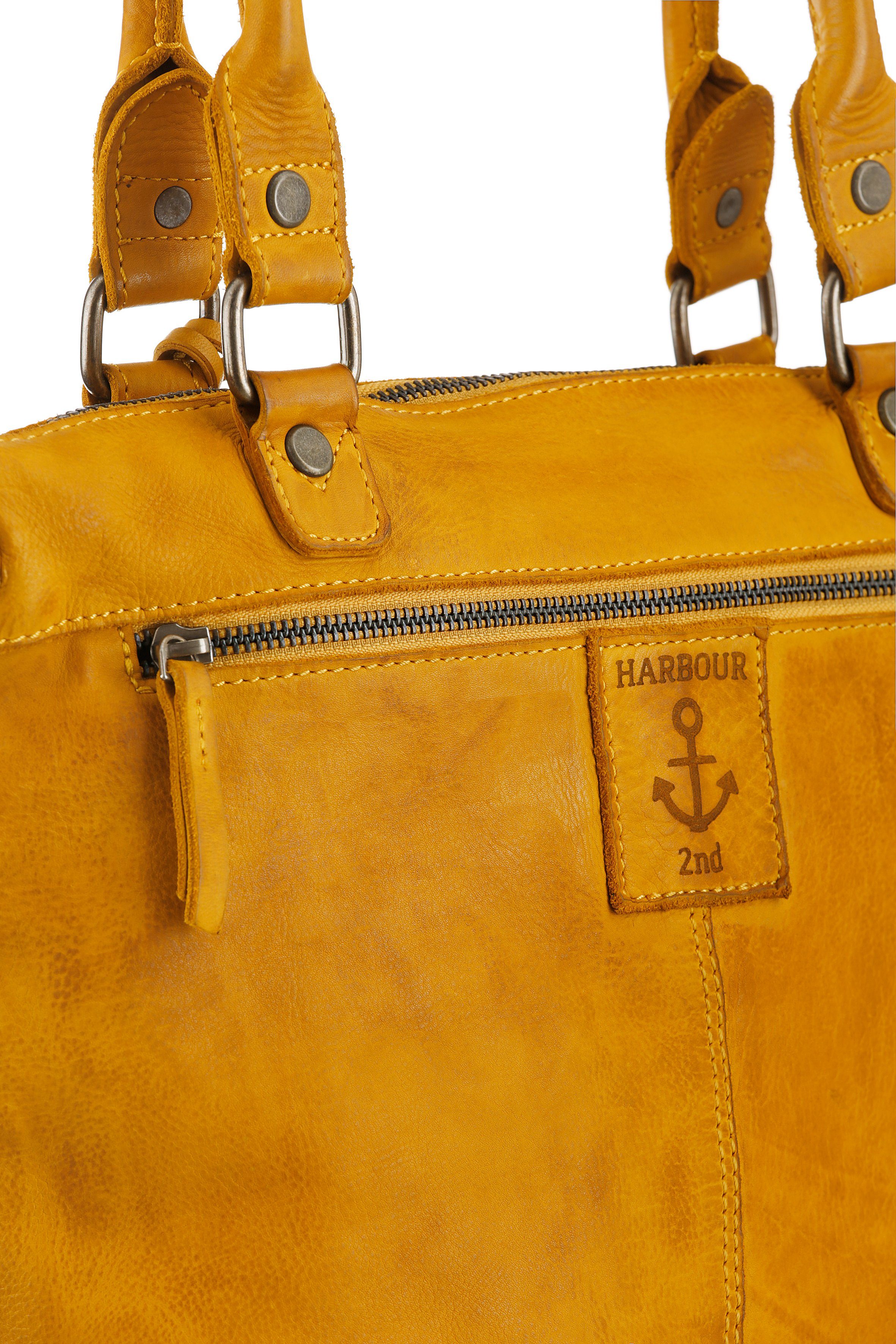 HARBOUR 2nd Shopper Bianca van leer met kenmerkende merk-anker-label en sierhanger