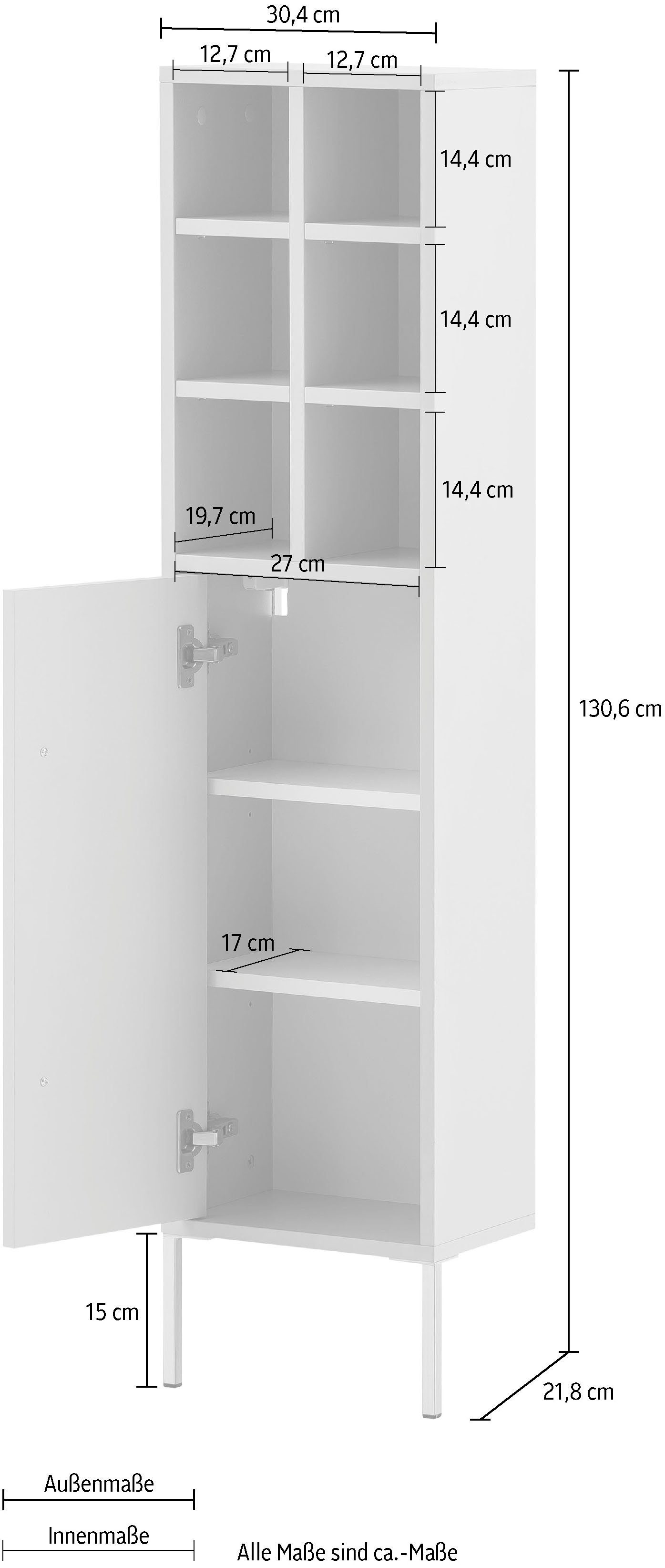 Schildmeyer Halfhoge kast Sarah Badkamermeubel, breedte 30,4