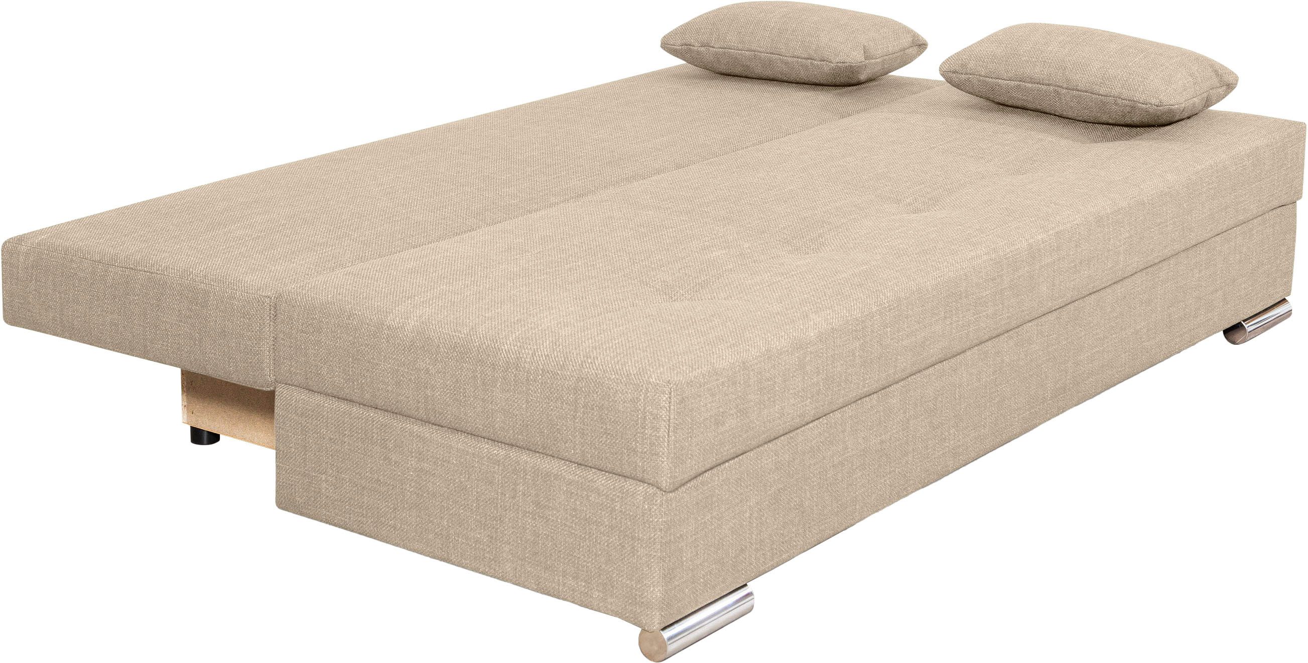 COLLECTION AB Slaapbank Tania met bedfunctie en bedlade comfortabele zitcomfort: veren-kern bekleding, inclusief rugkussen