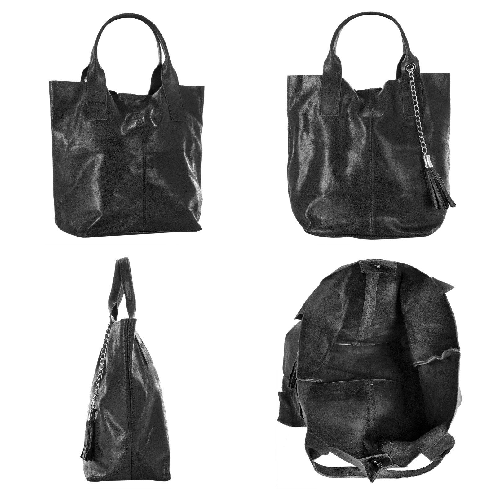Forty Degrees Shopper echt leer, made in italy