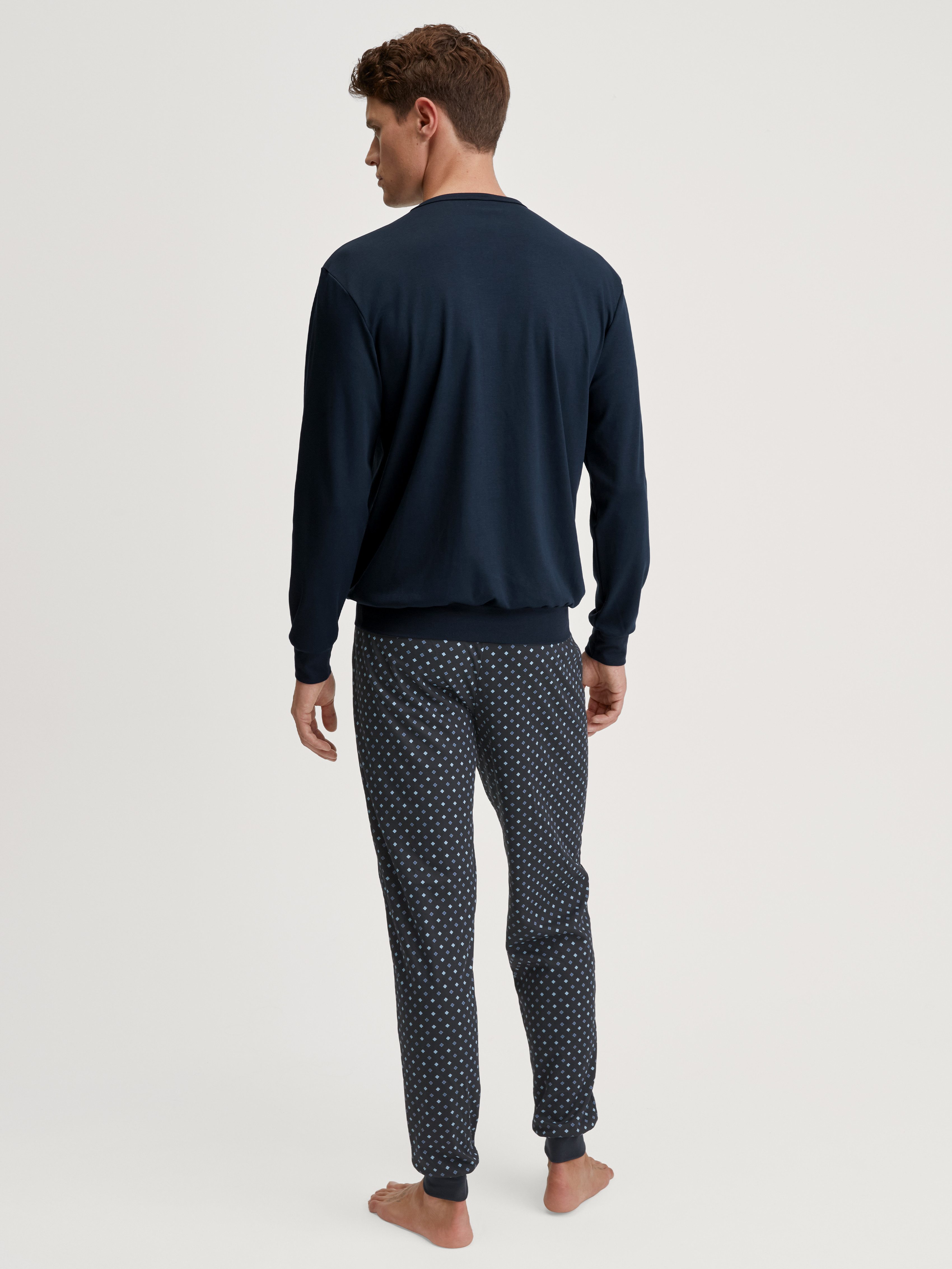 CALIDA Pyjama Relax Streamline met v-hals en boorden (2-delig)