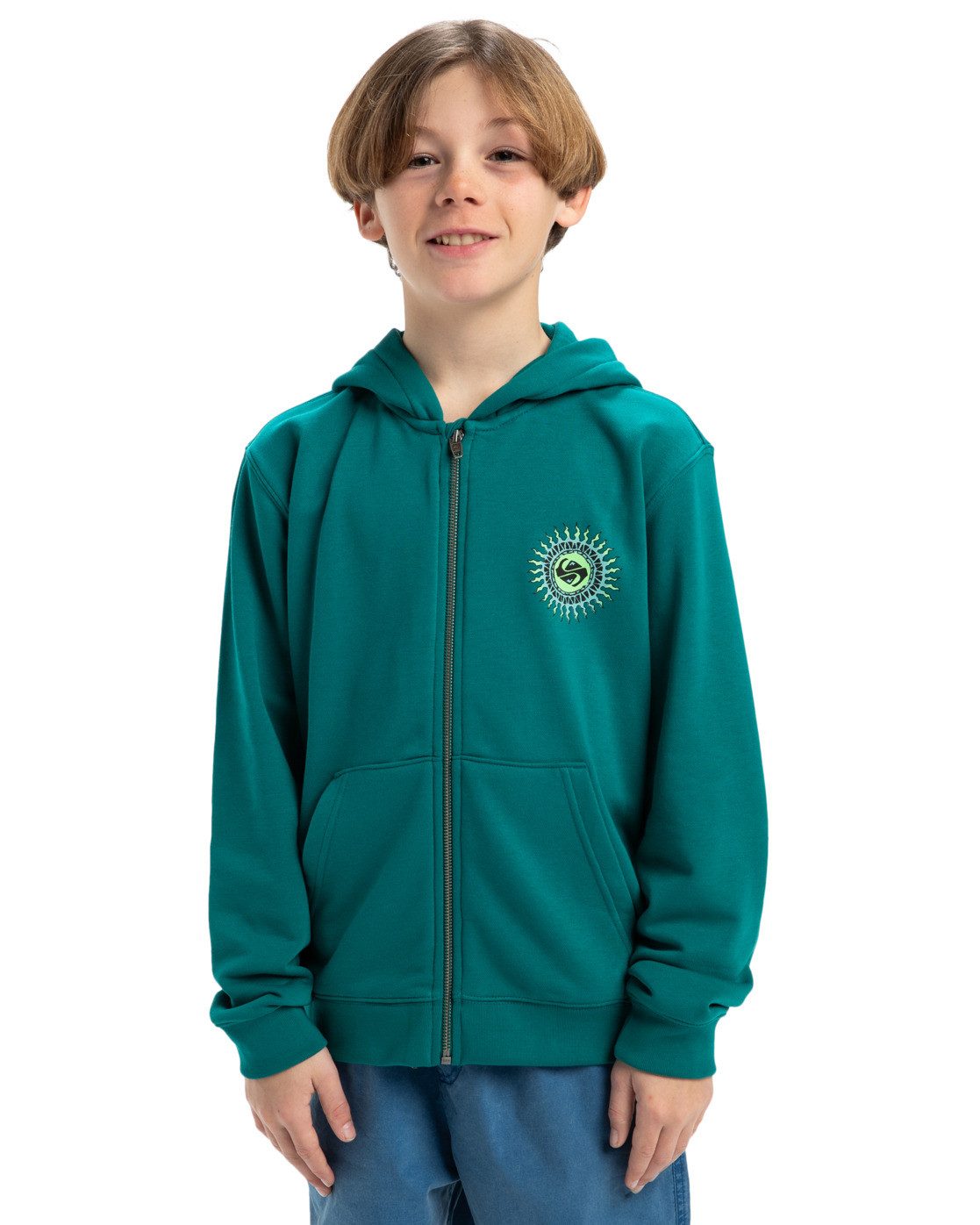 Quiksilver Capuchonsweatvest Graphic jongens sweatvesten maat 16 blauw