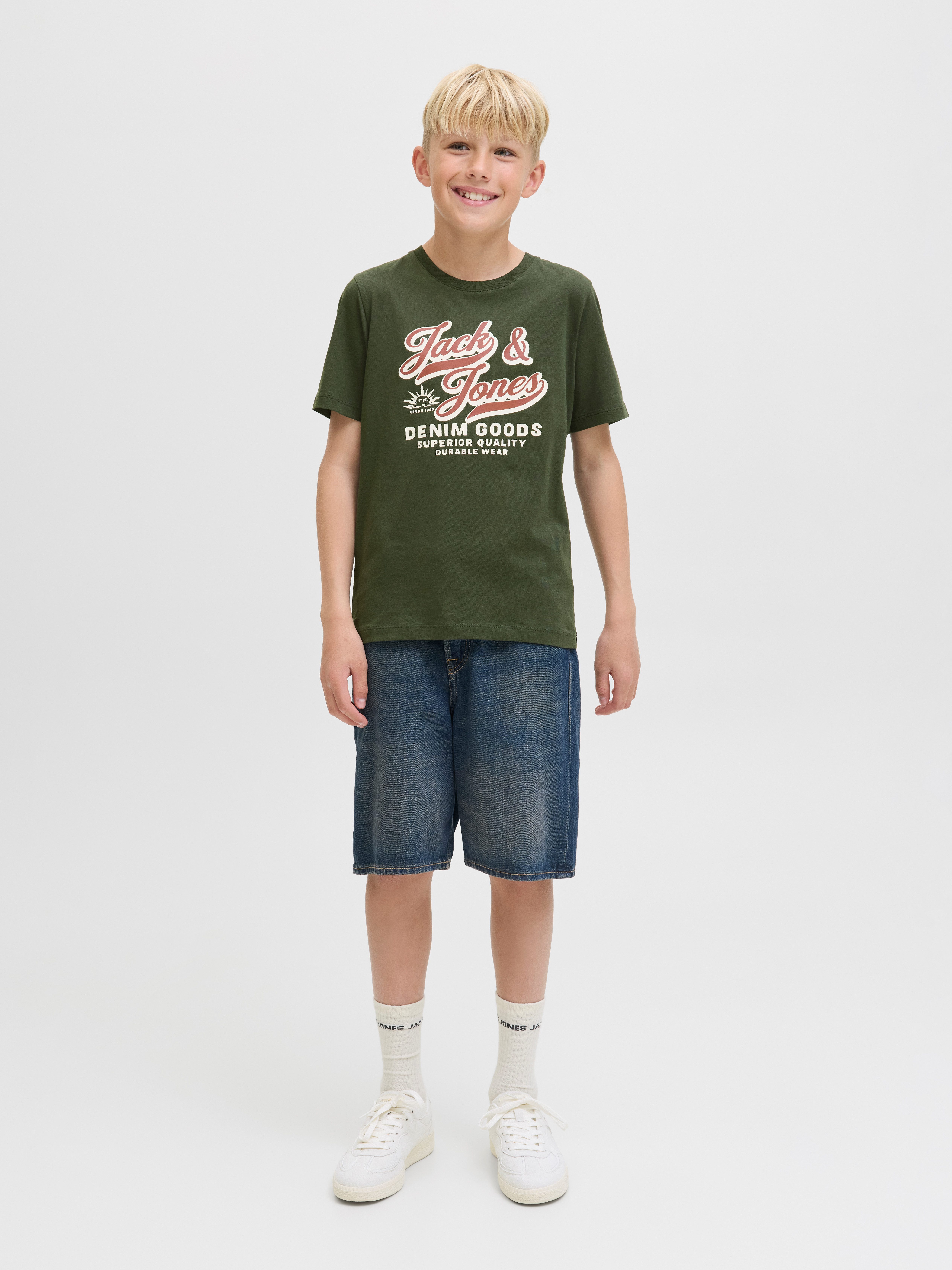 Jack & Jones Junior T-shirt JJELOGO TEE SS ONECK 2 COL AW25 NOOS JNR
