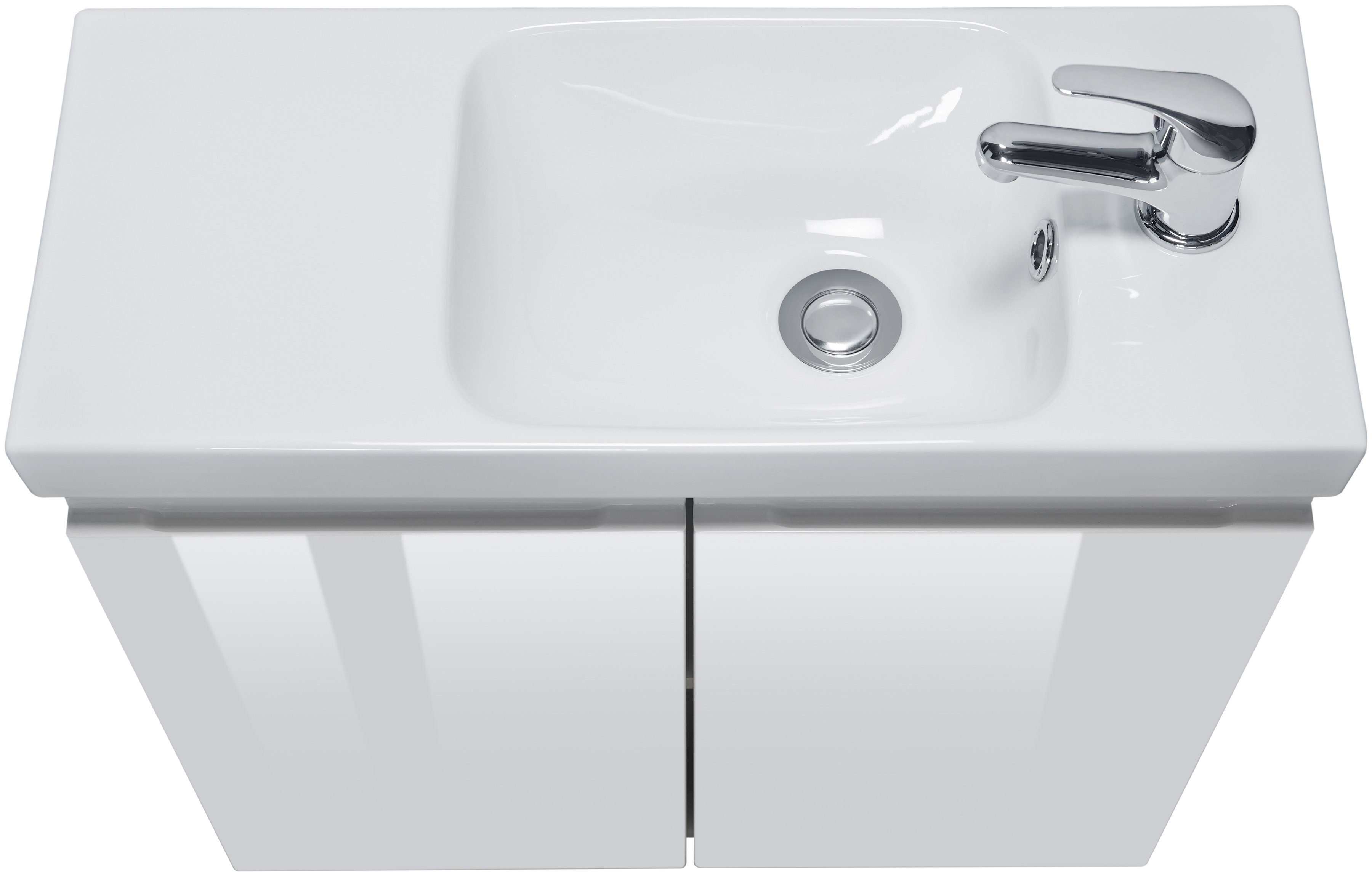 welltime Wastafelonderkast Merida Gastenbadkamer badkamermeubel met gereduceerde diepte, breedte 60 cm