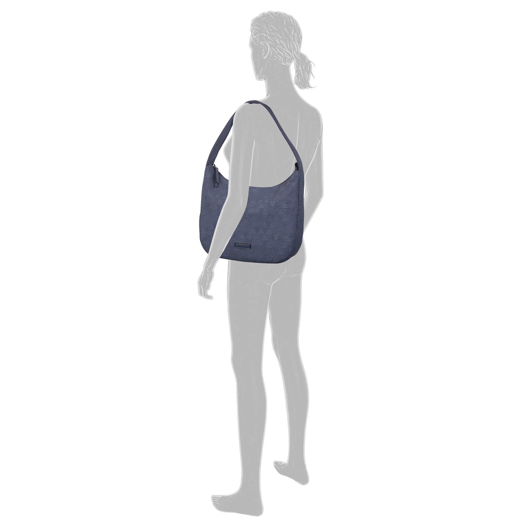 Tom Tailor Hobo-tas Carrie van realistisch uitziend denim jacquard op zacht imitatieleer