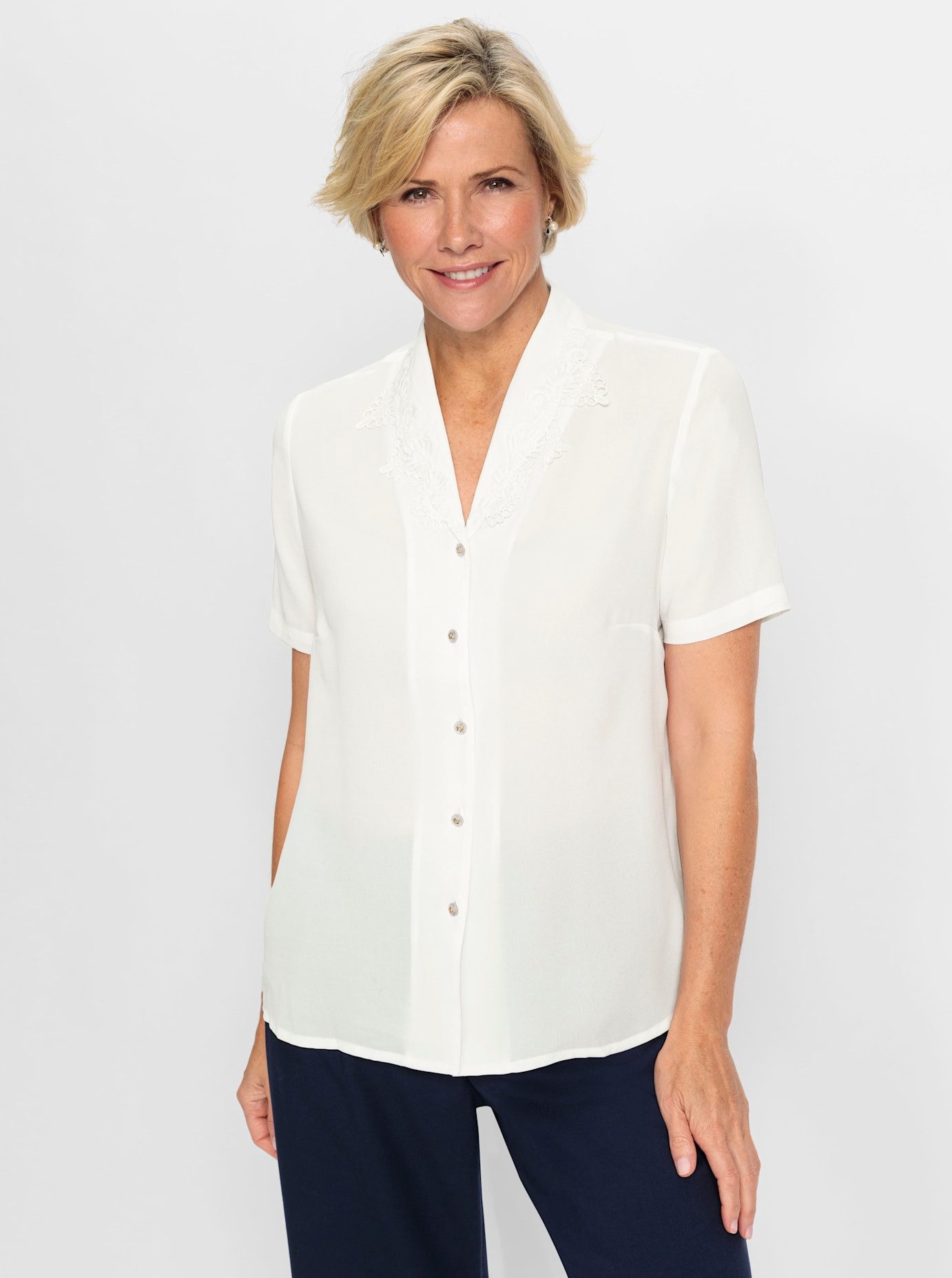 Classic Blouse met korte mouwen
