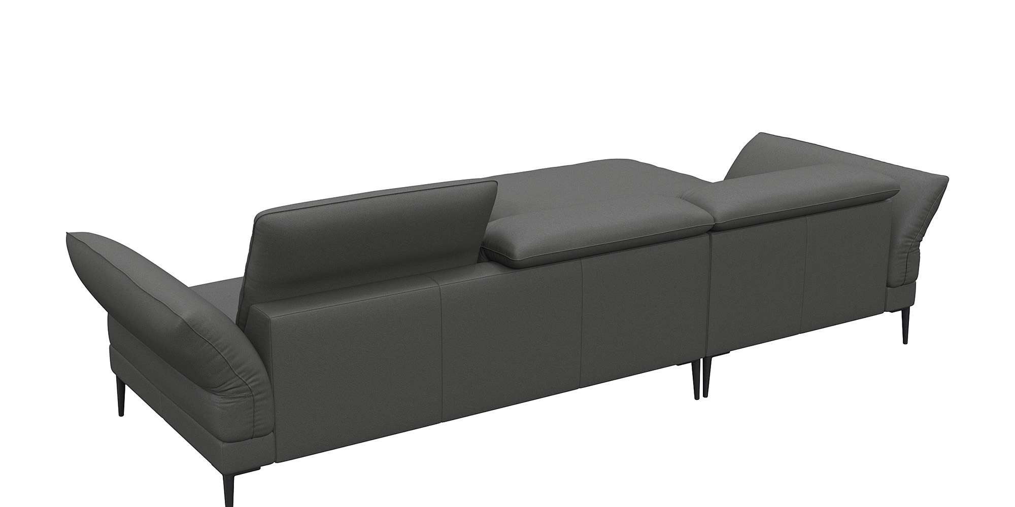 FLEXLUX Hoekbank Salino, functionele bank met recamiere, relaxbank, hoekbank Bank met arm- en hoofdeinde verstellingen, koudschuim & staalgolven