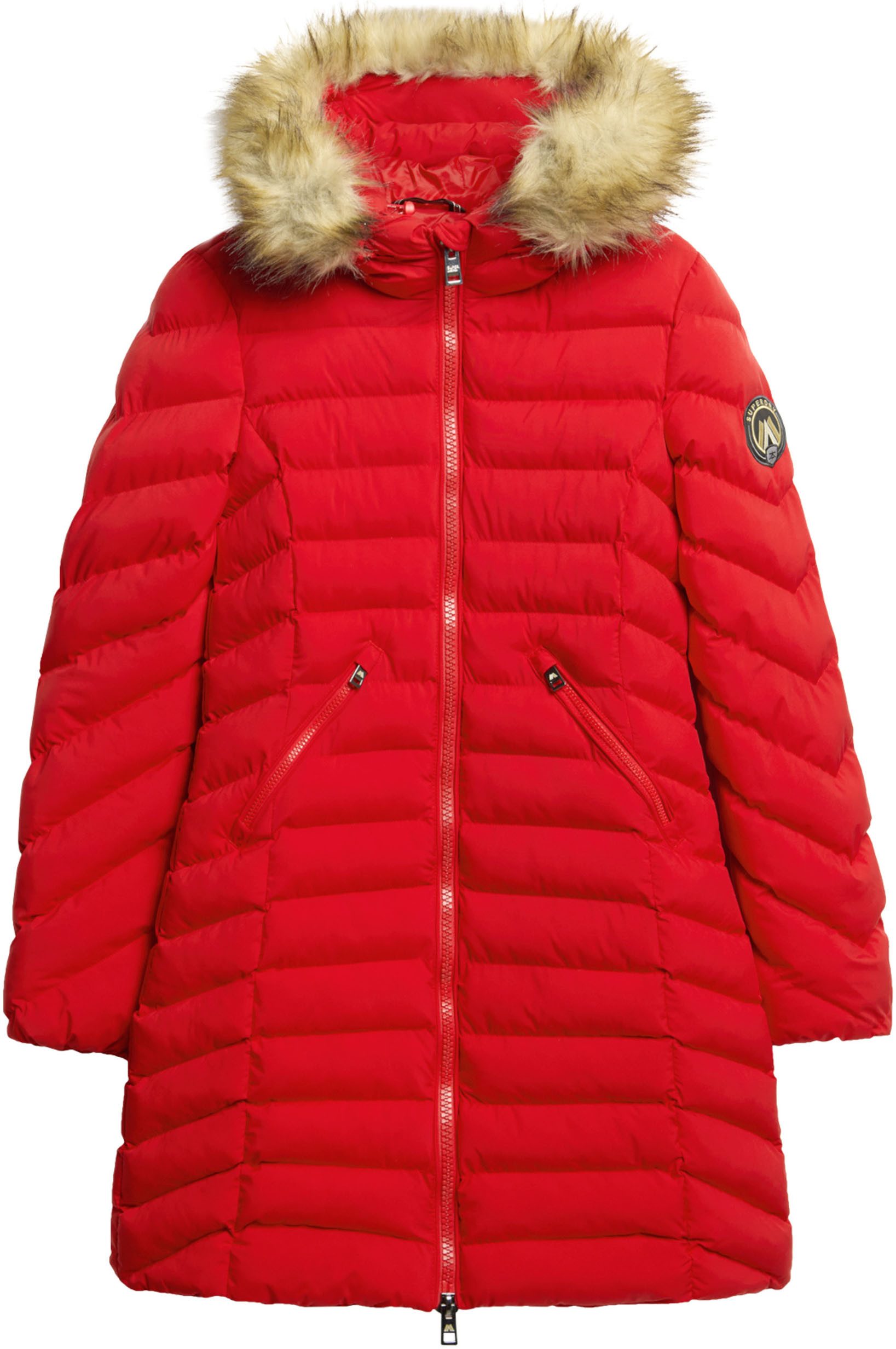 Superdry Gewatteerde jas FUJI NEPPEL HOOD MID LENGTH