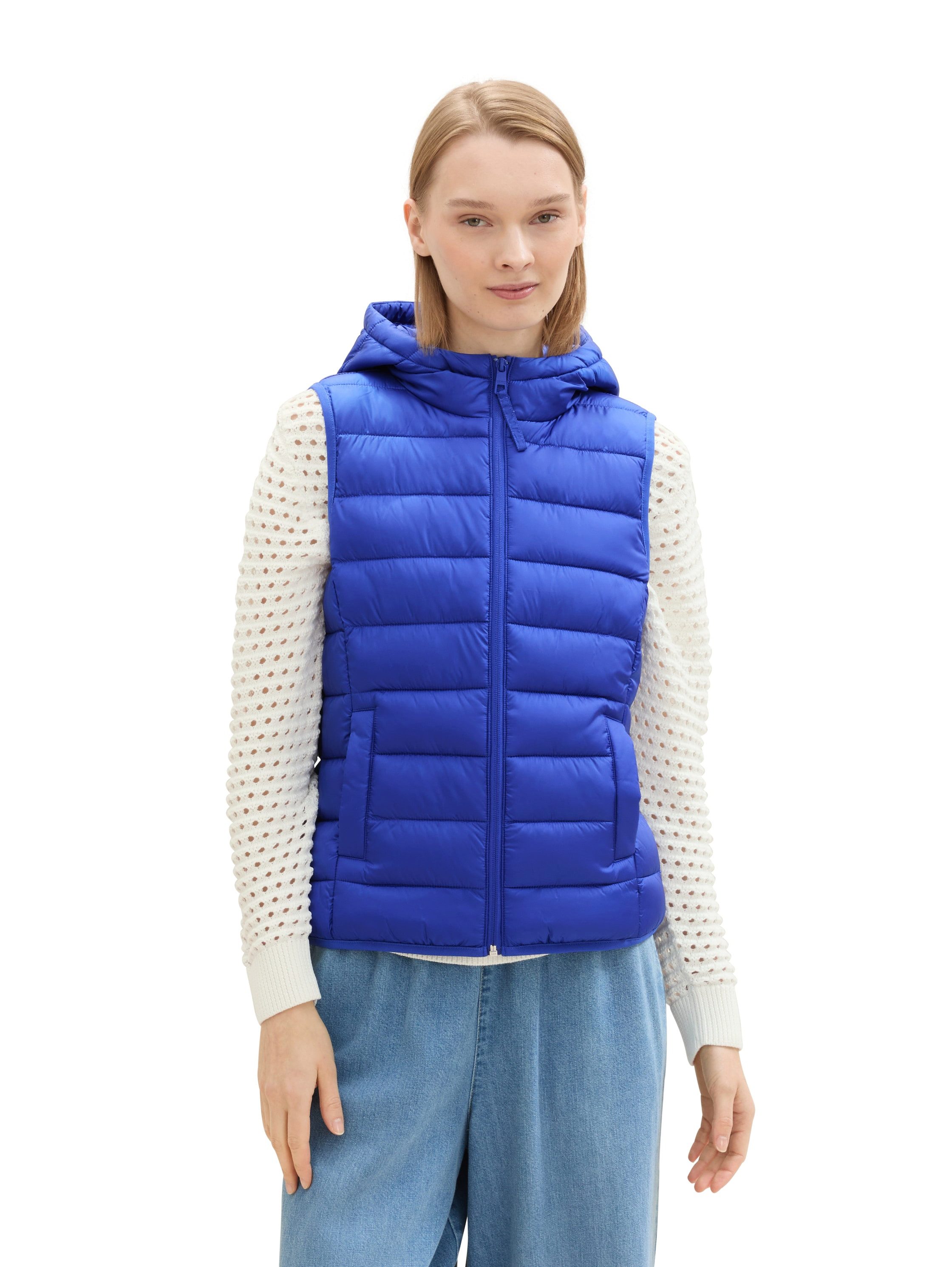 Tom Tailor Denim Bodywarmer met een capuchon