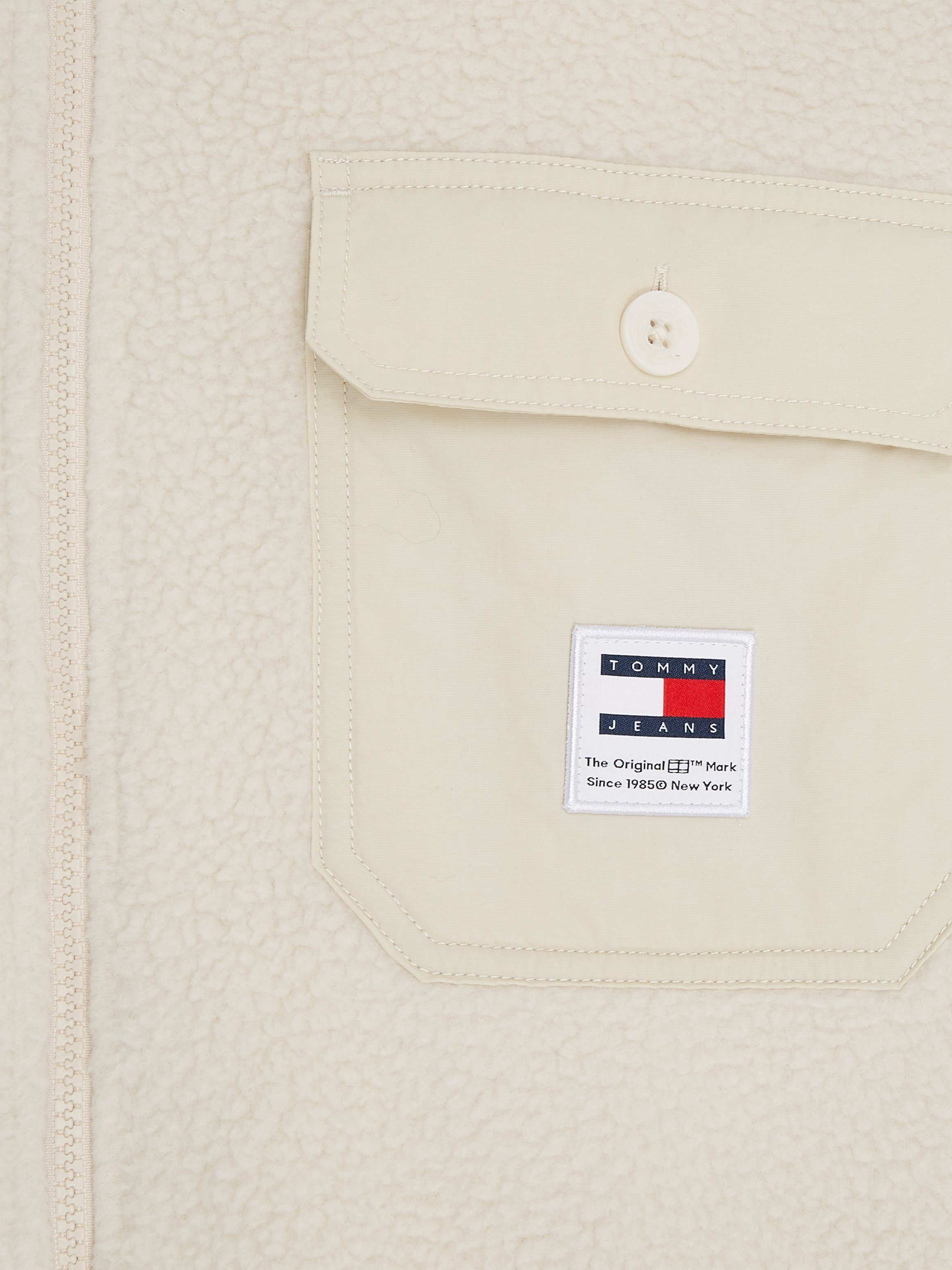 TOMMY JEANS Fleecehemd TJM SOLID TEDDY OVERSHIRT