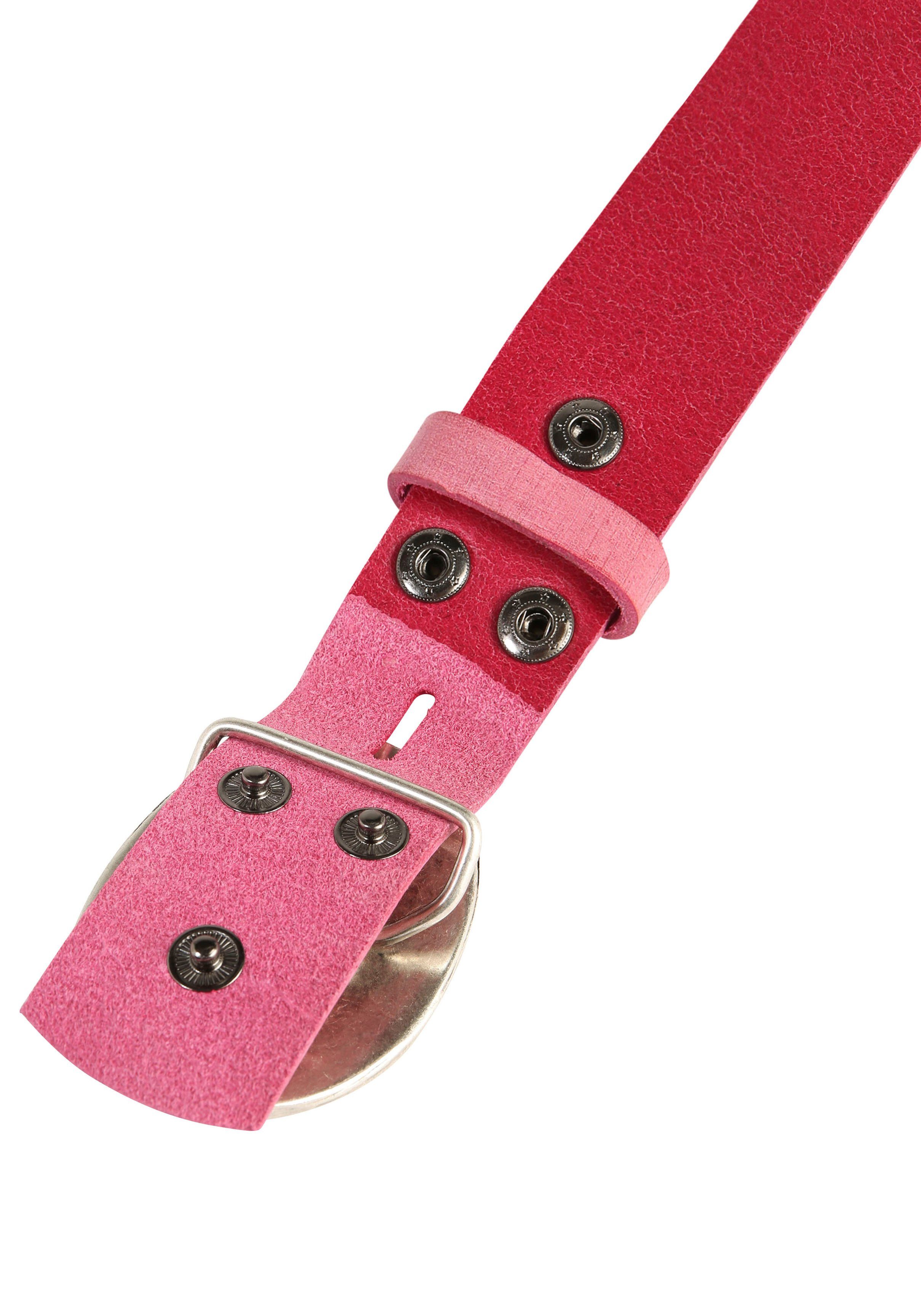 RETTUNGSRING by showroom 019° Leren riem met verwisselbare sluiting "eenhoorn kristal"